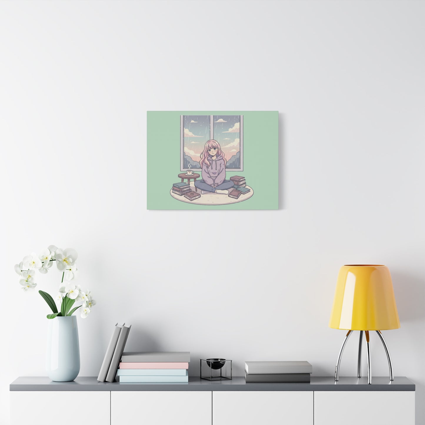 Cozy Girl Reading Wall Art — Matte Stretched Canvas