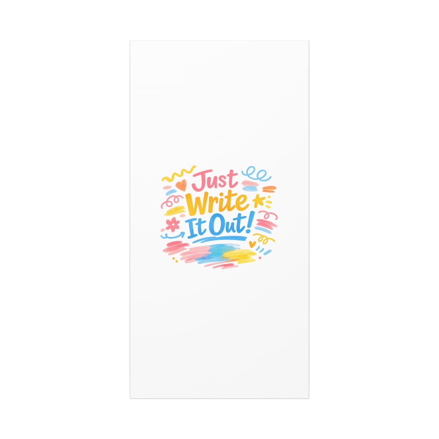 Just Write It Out! Canvas | handmade marker aesthetic, doodle art