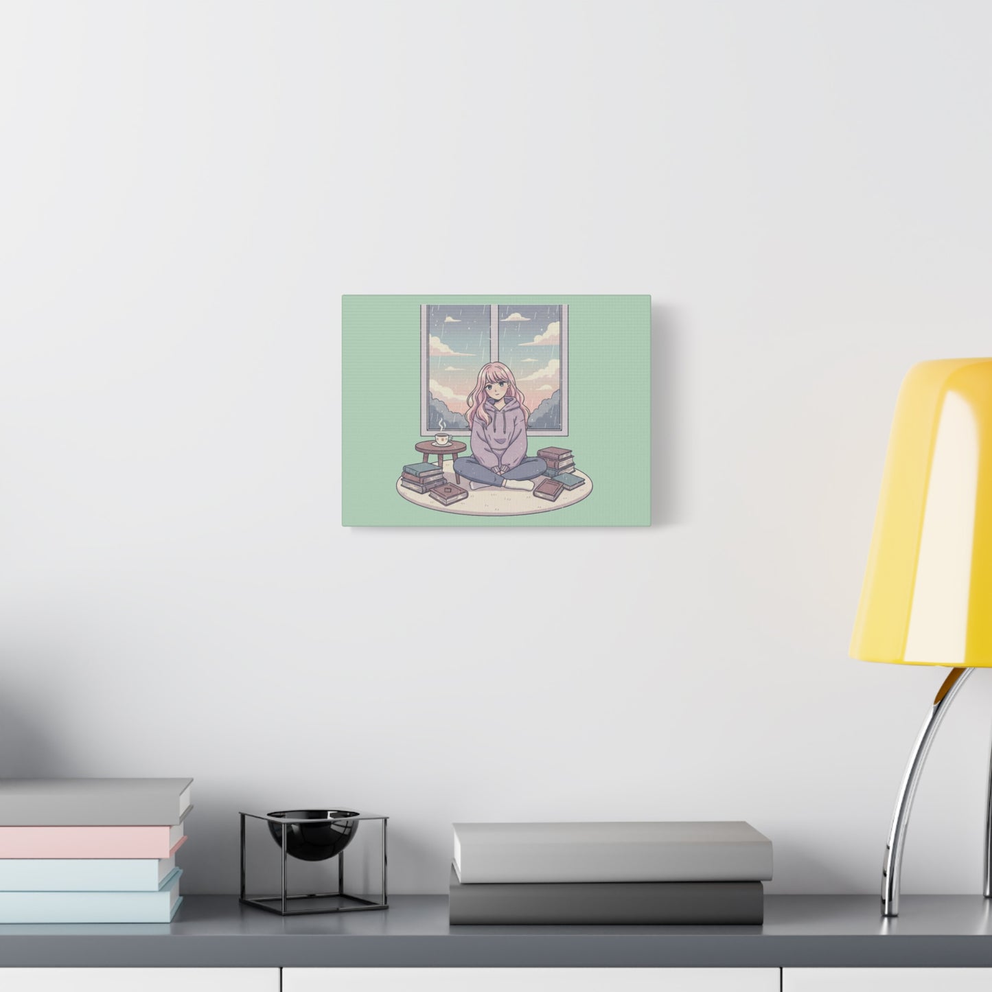 Cozy Girl Reading Wall Art — Matte Stretched Canvas
