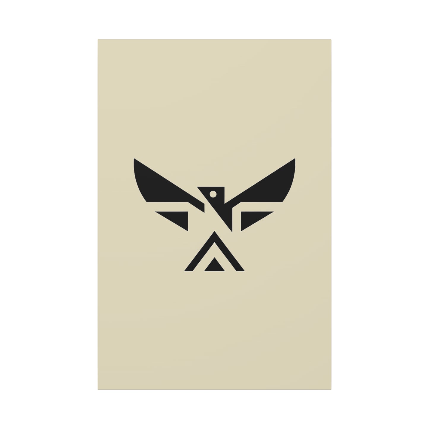 Minimalist Geometric Eagle Canvas Print — Modern Native-Inspired Wall Art