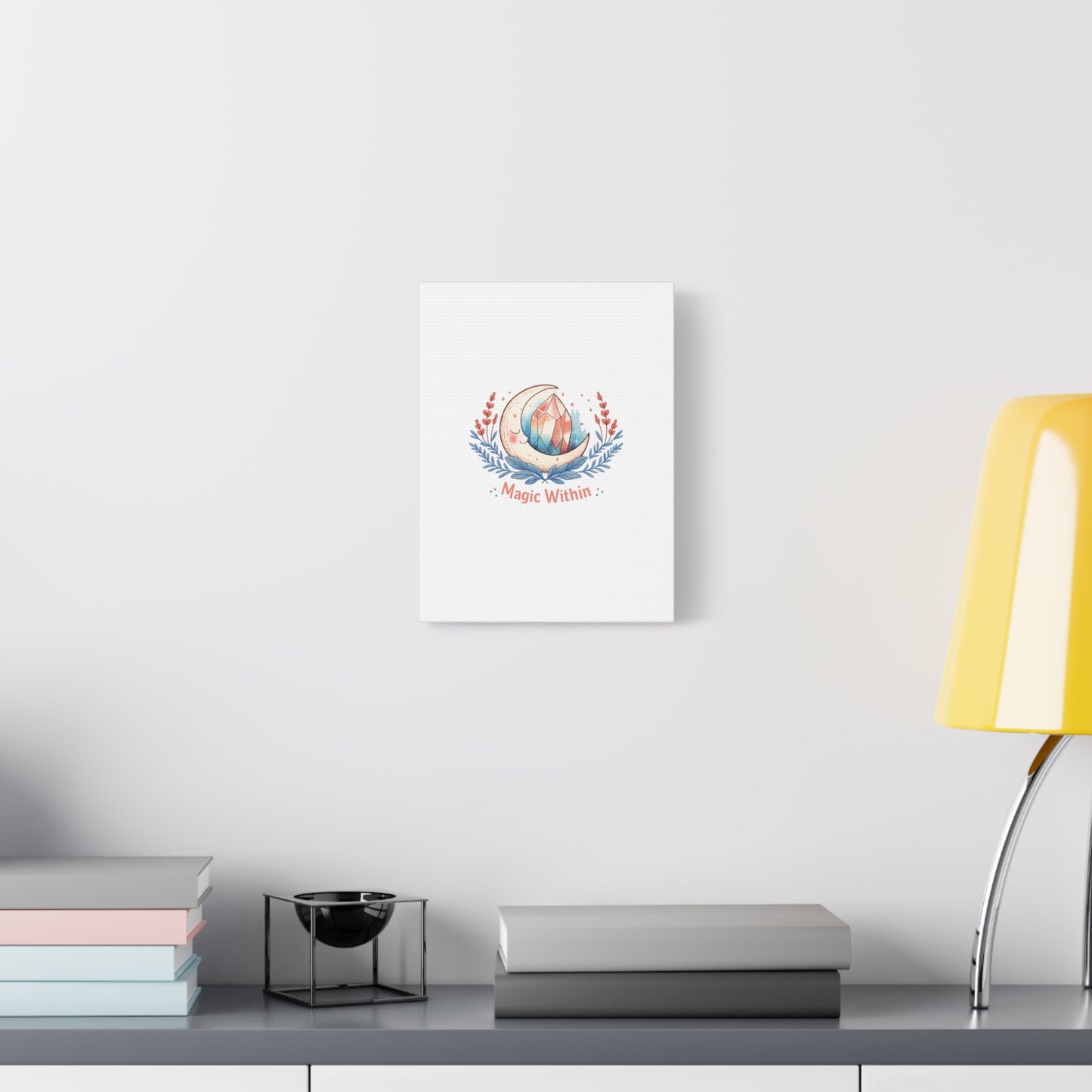 Magic Within Moon Crystal Canvas | witchcore, moon phase, crystals