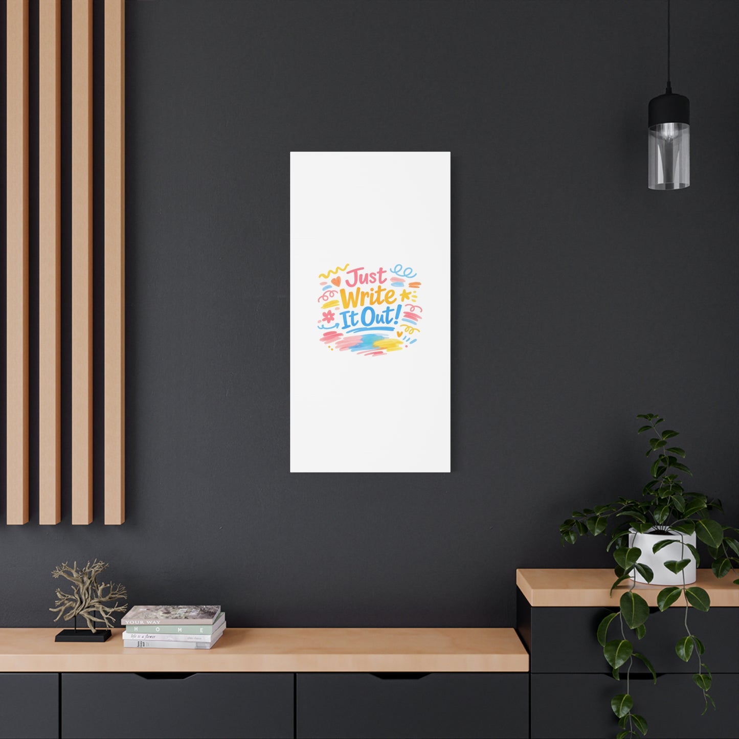Just Write It Out! Canvas | handmade marker aesthetic, doodle art