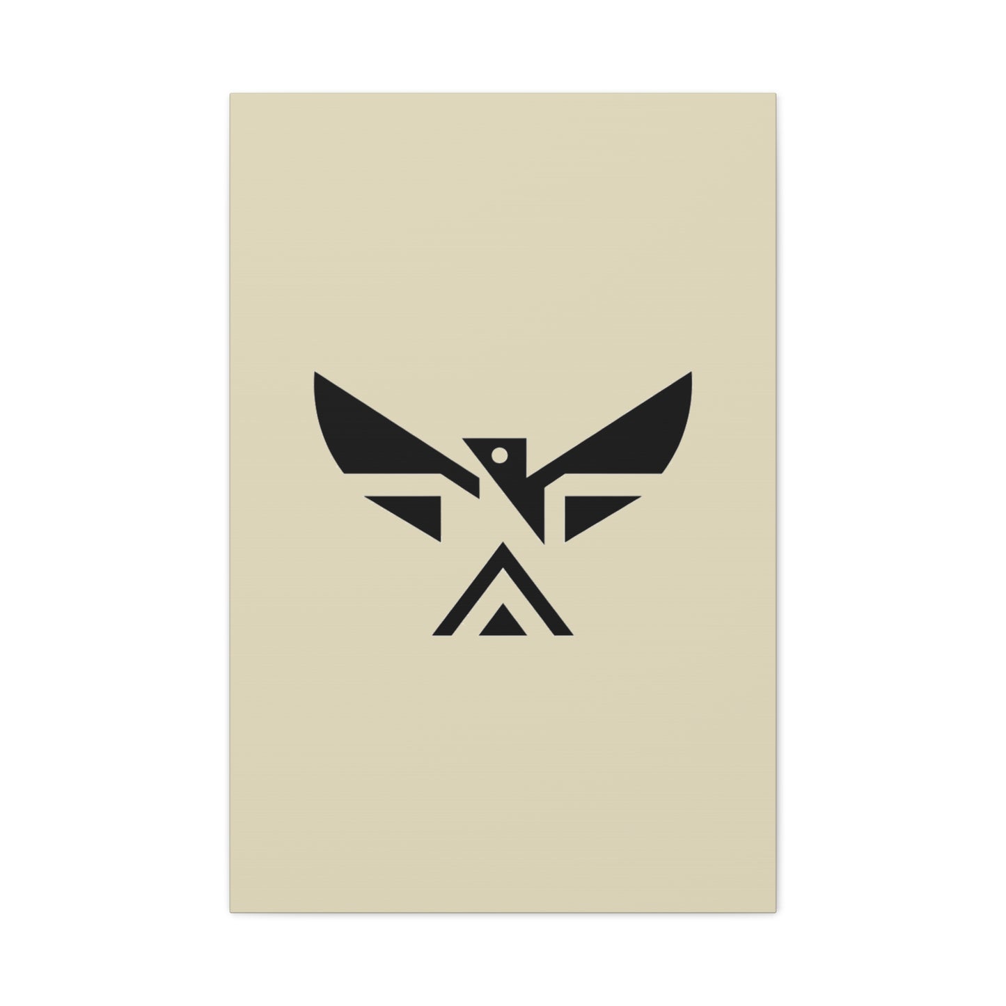 Minimalist Geometric Eagle Canvas Print — Modern Native-Inspired Wall Art