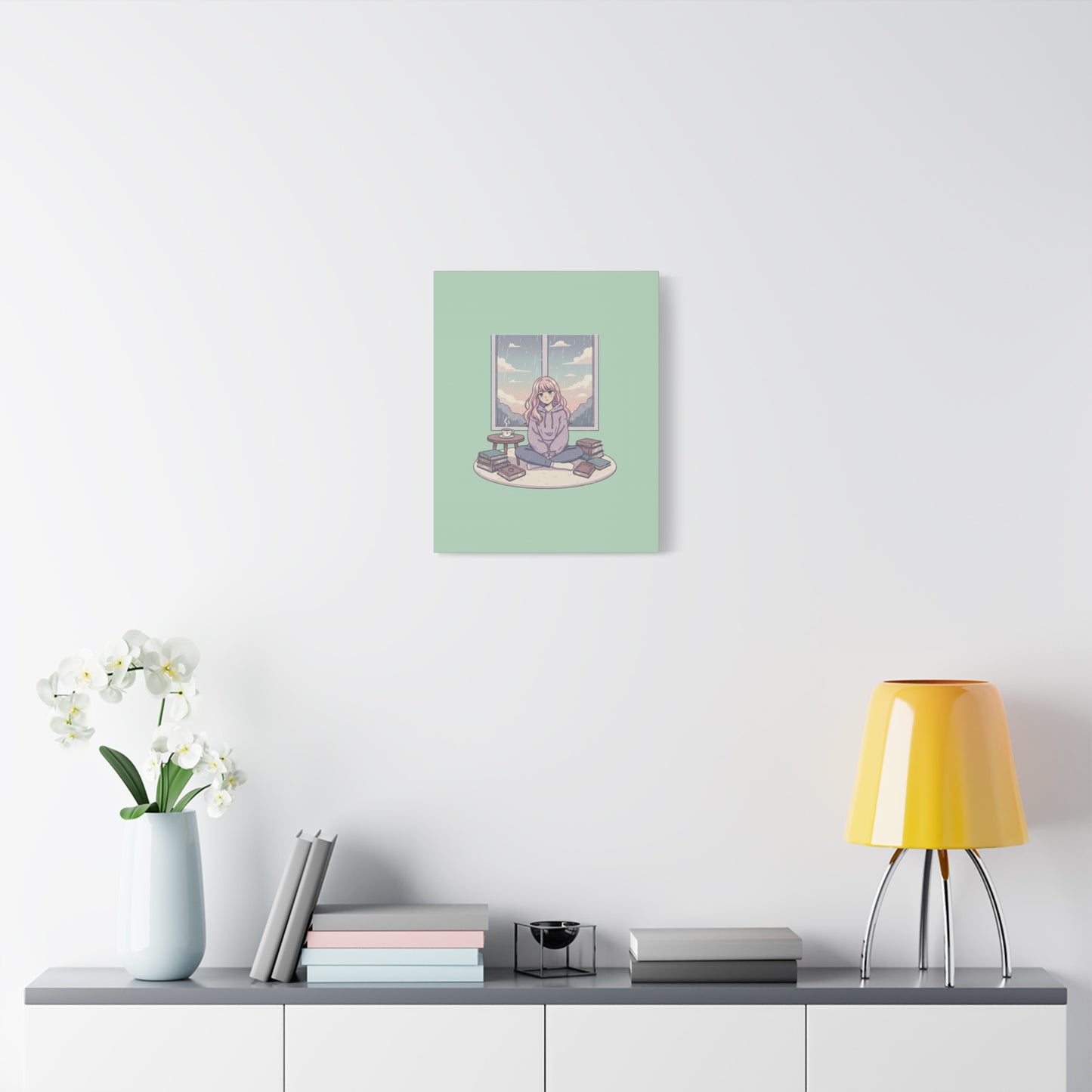 Cozy Girl Reading Wall Art — Matte Stretched Canvas