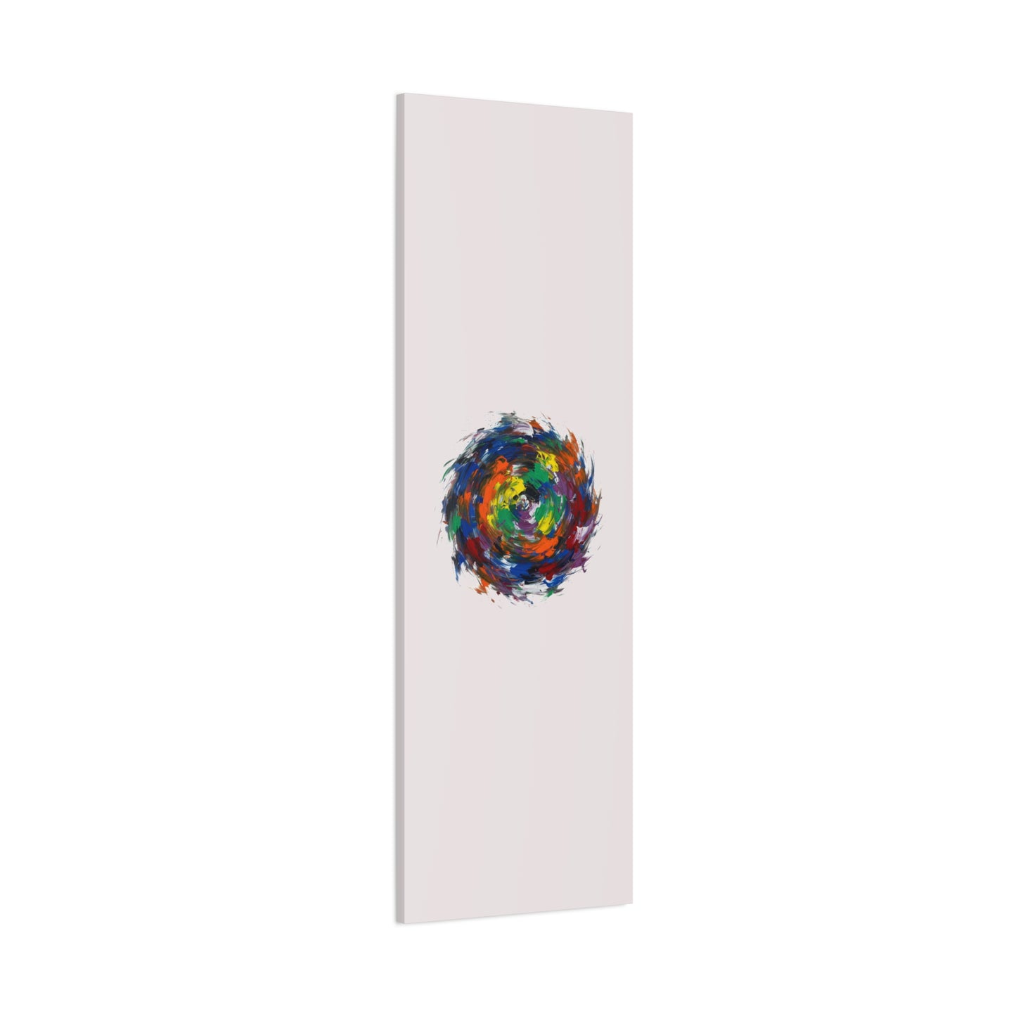 Abstract Color Swirl Canvas - Vibrant Circular Brushstroke Wall Art (Matte Stretched)
