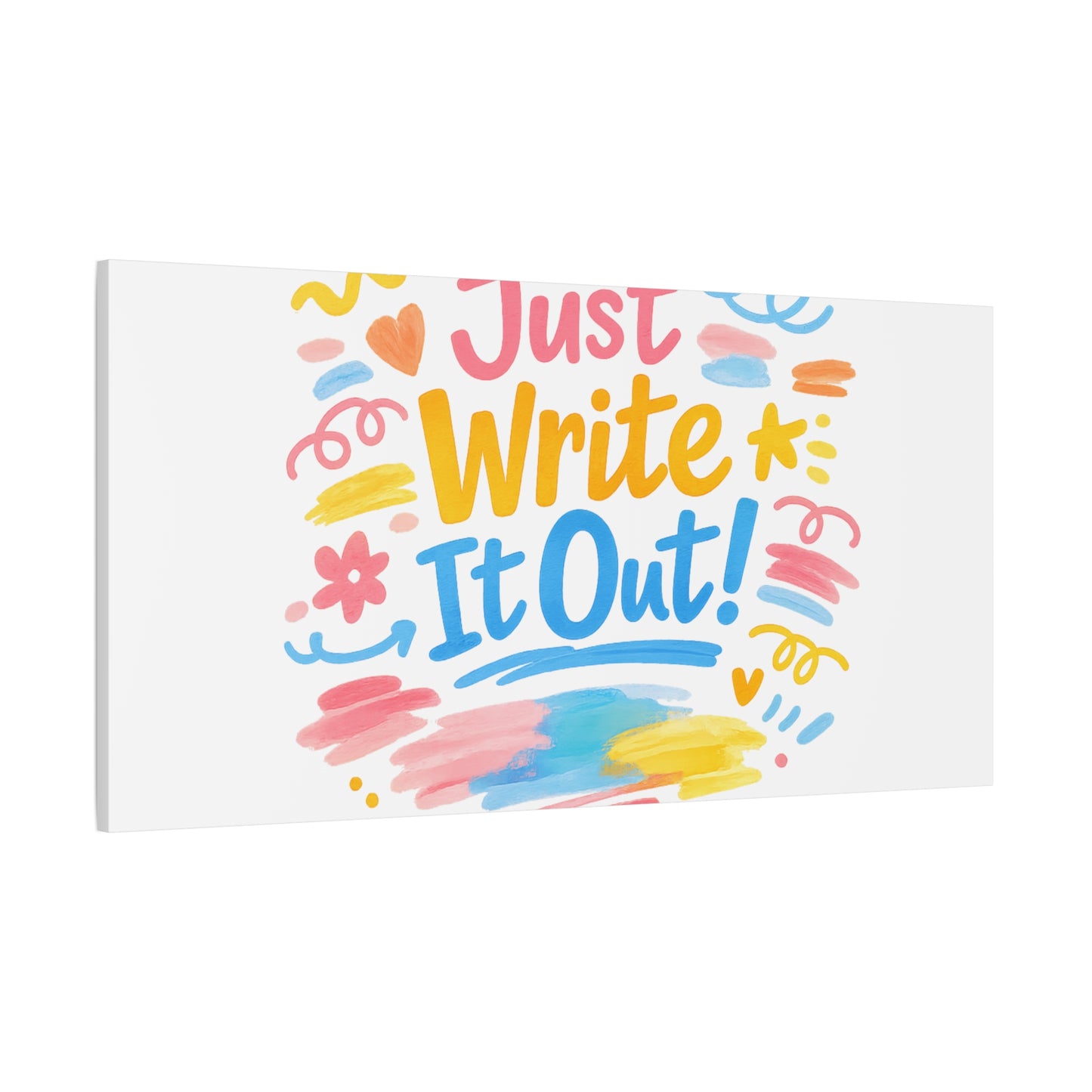 Just Write It Out! Canvas | handmade marker aesthetic, doodle art