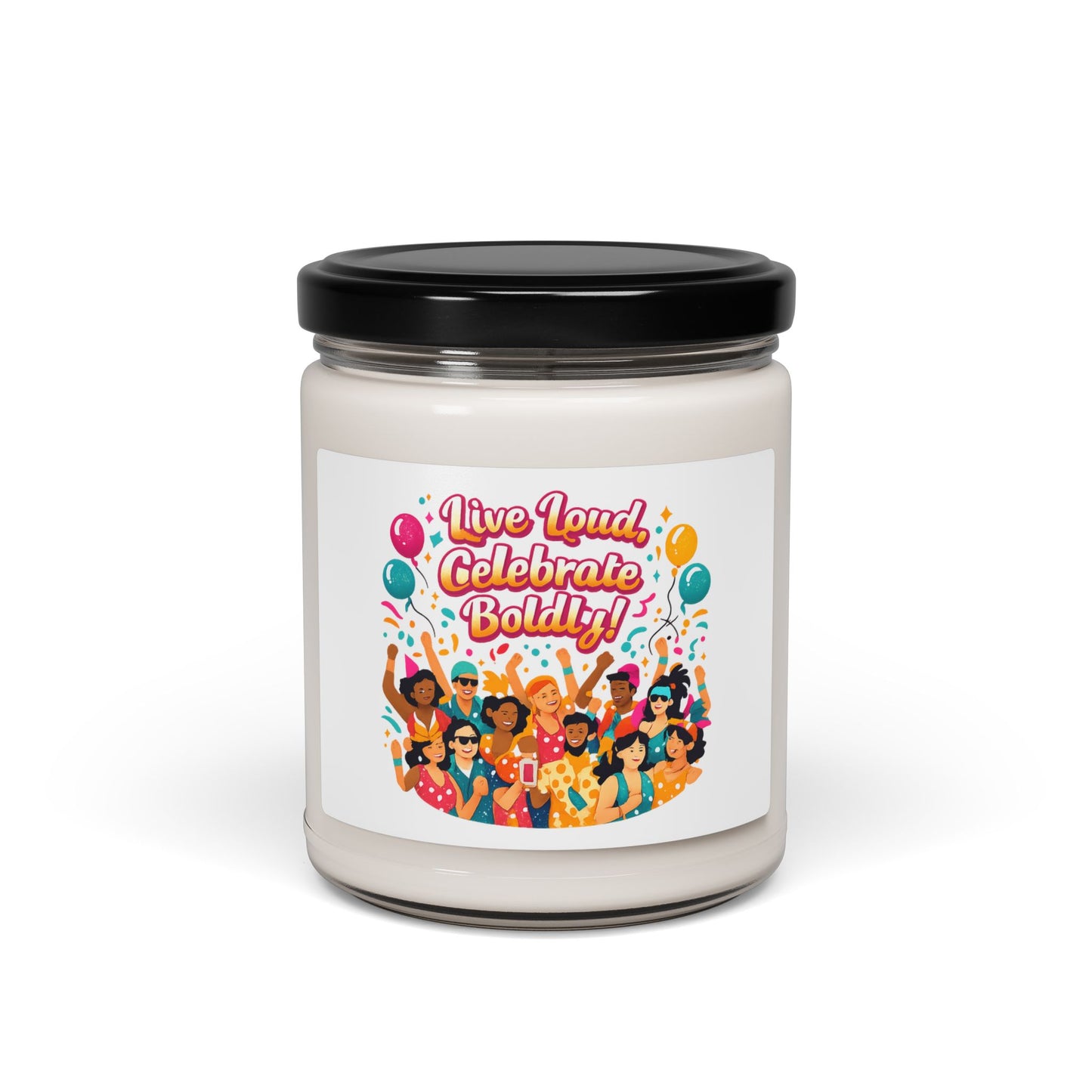 Celebrate Boldly Soy Candle | Carnival confetti, neon fiesta scent