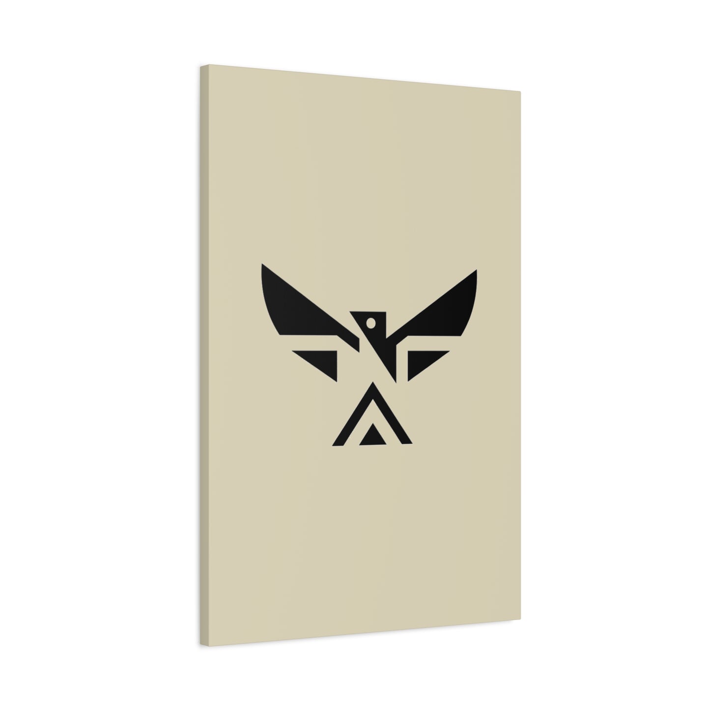 Minimalist Geometric Eagle Canvas Print — Modern Native-Inspired Wall Art