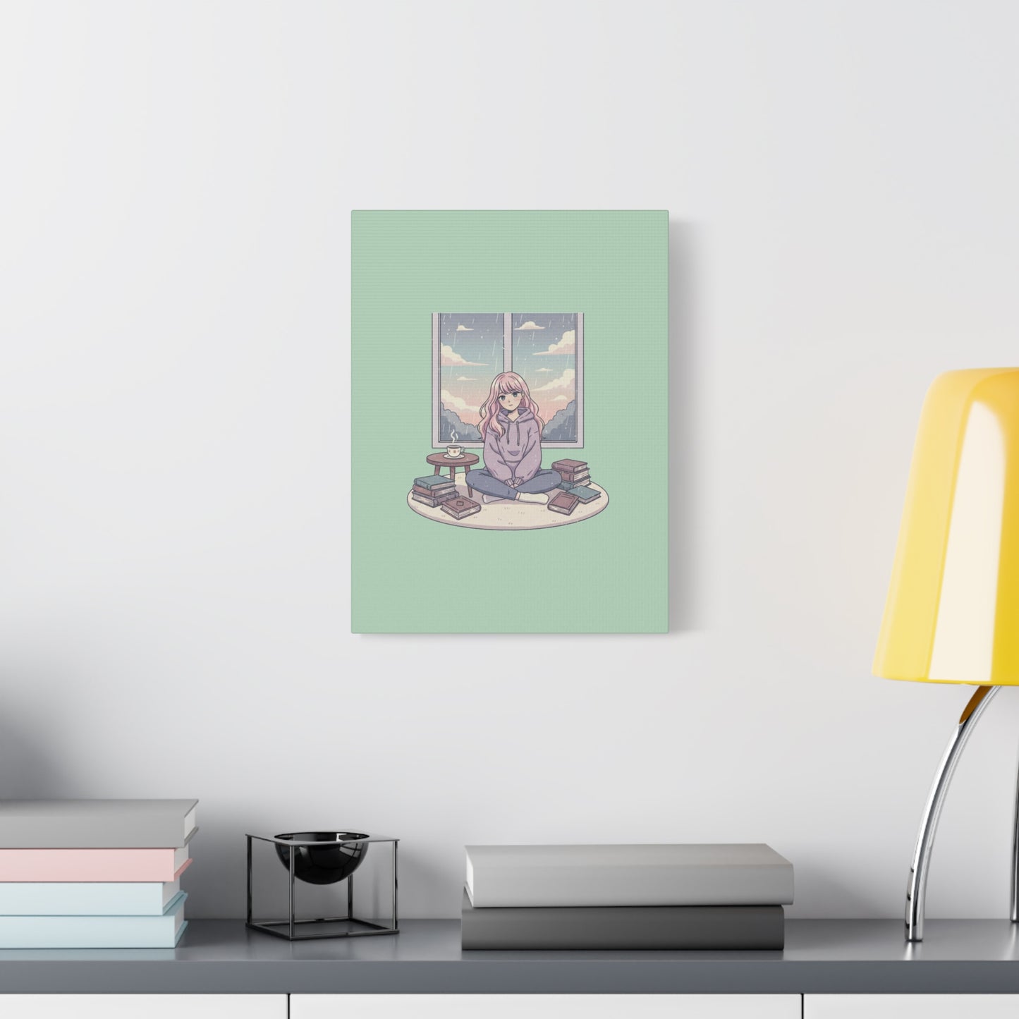Cozy Girl Reading Wall Art — Matte Stretched Canvas
