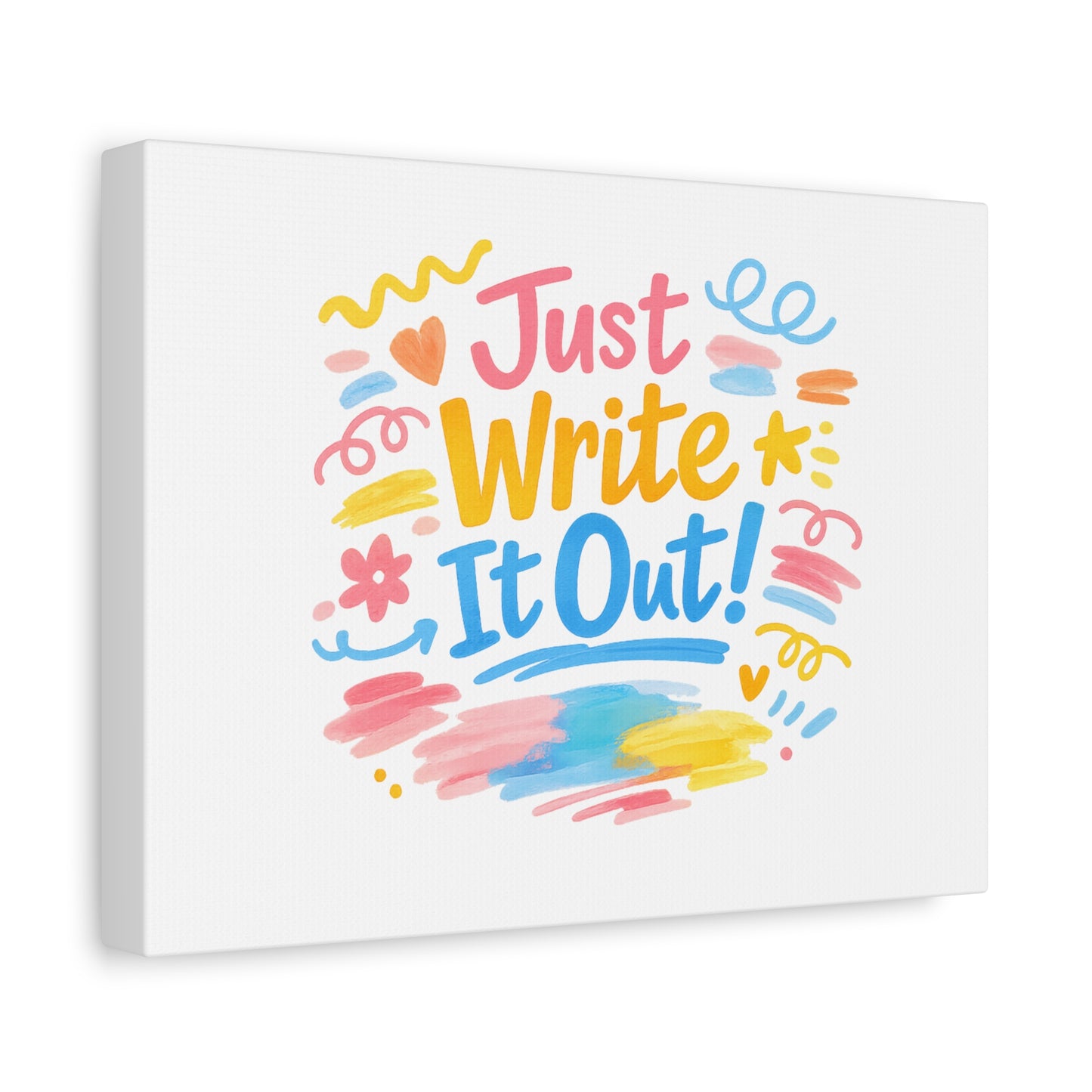 Just Write It Out! Canvas | handmade marker aesthetic, doodle art