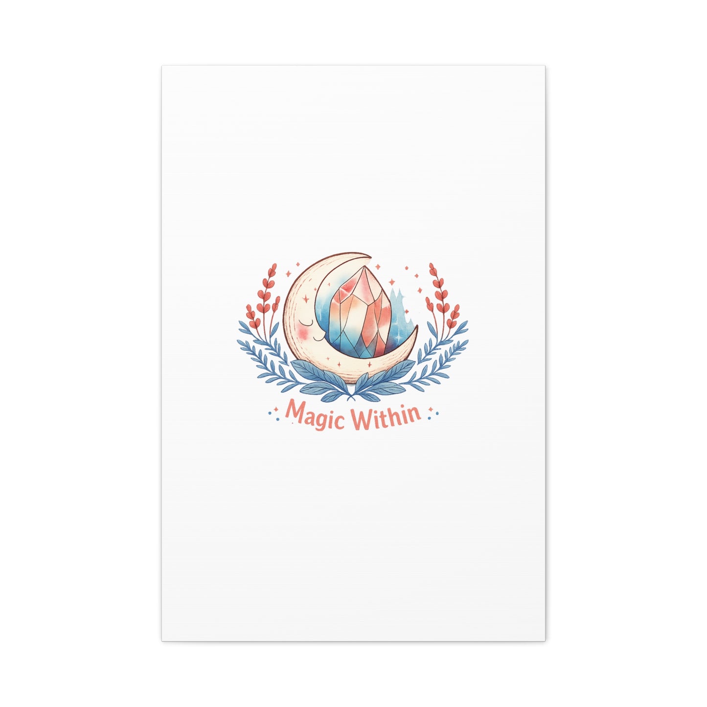 Magic Within Moon Crystal Canvas | witchcore, moon phase, crystals