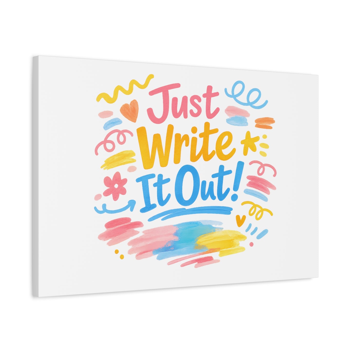 Just Write It Out! Canvas | handmade marker aesthetic, doodle art