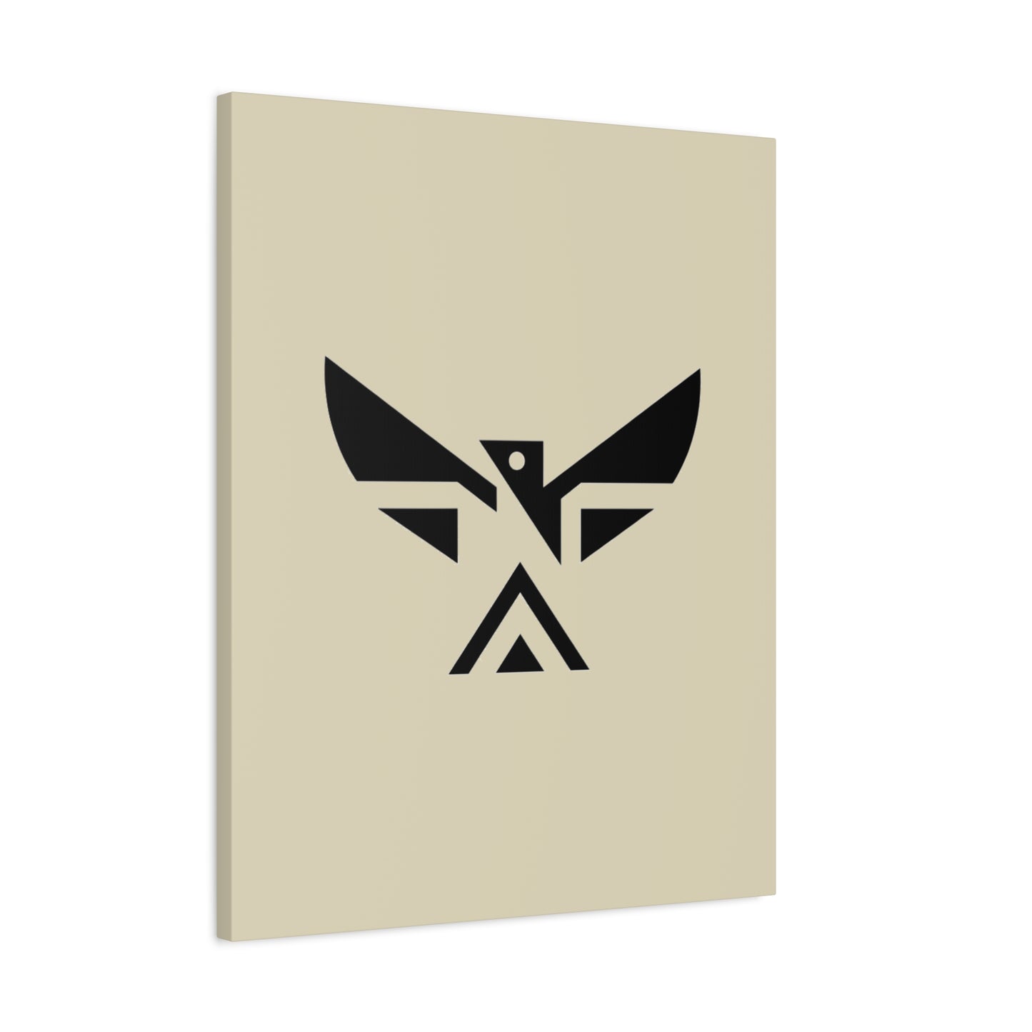 Minimalist Geometric Eagle Canvas Print — Modern Native-Inspired Wall Art