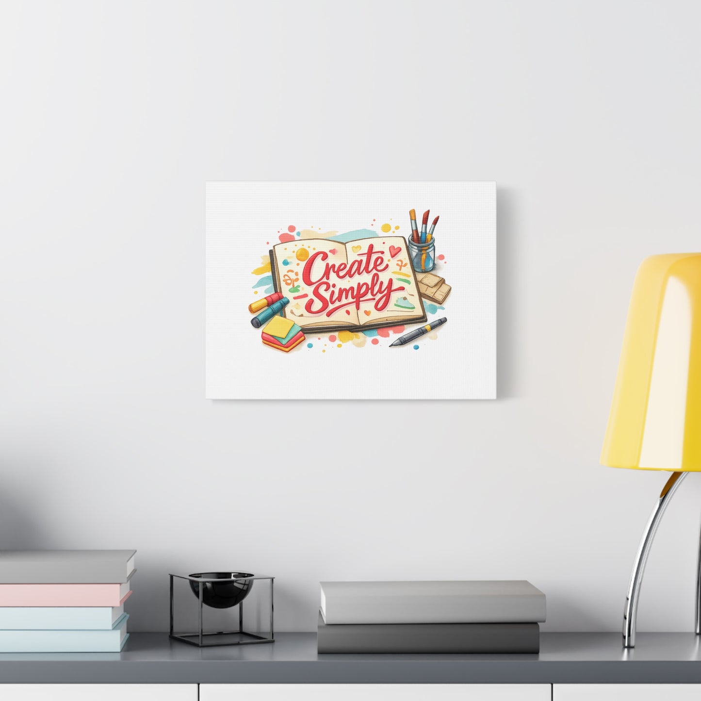 Create Simply Notebook Art Canvas | handmade marker aesthetic, hand-drawn doodle