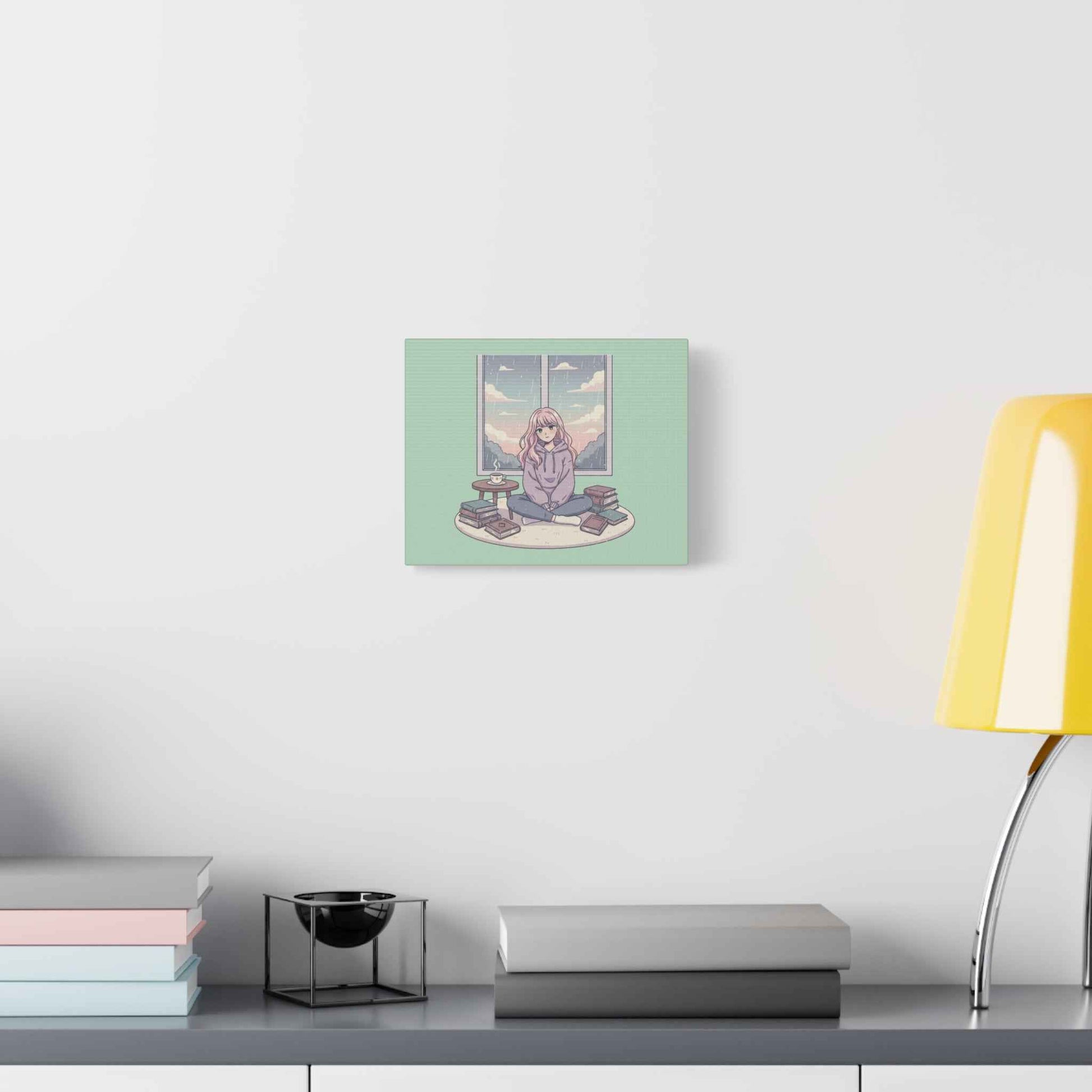 Cozy Girl Reading Wall Art — Matte Stretched Canvas