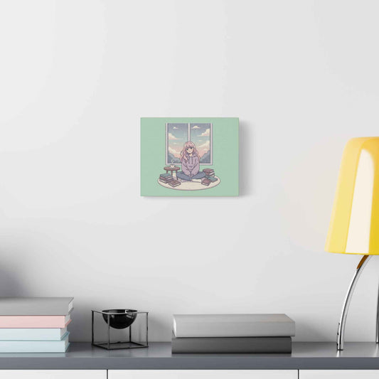Cozy Girl Reading Wall Art — Matte Stretched Canvas