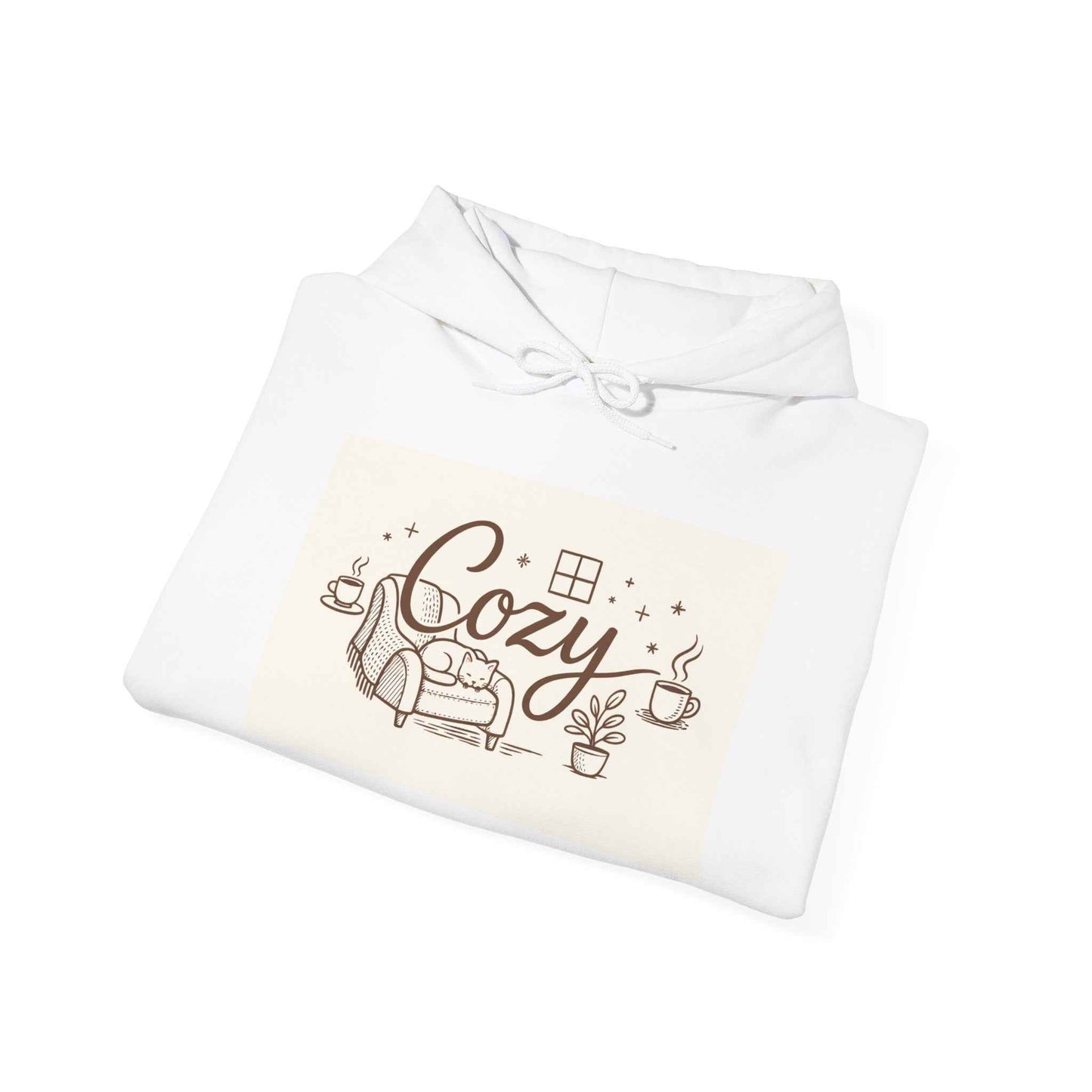 Cozy Home Hoodie — 'Cozy' Armchair & Hot Cocoa Comfort Pullover