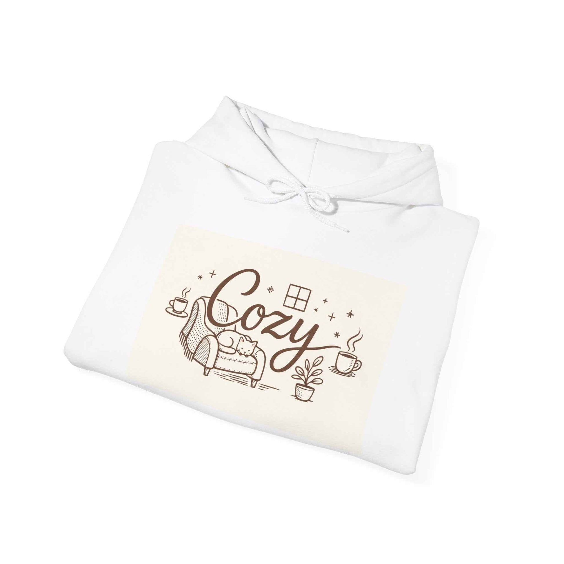 Cozy Home Hoodie — 'Cozy' Armchair & Hot Cocoa Comfort Pullover