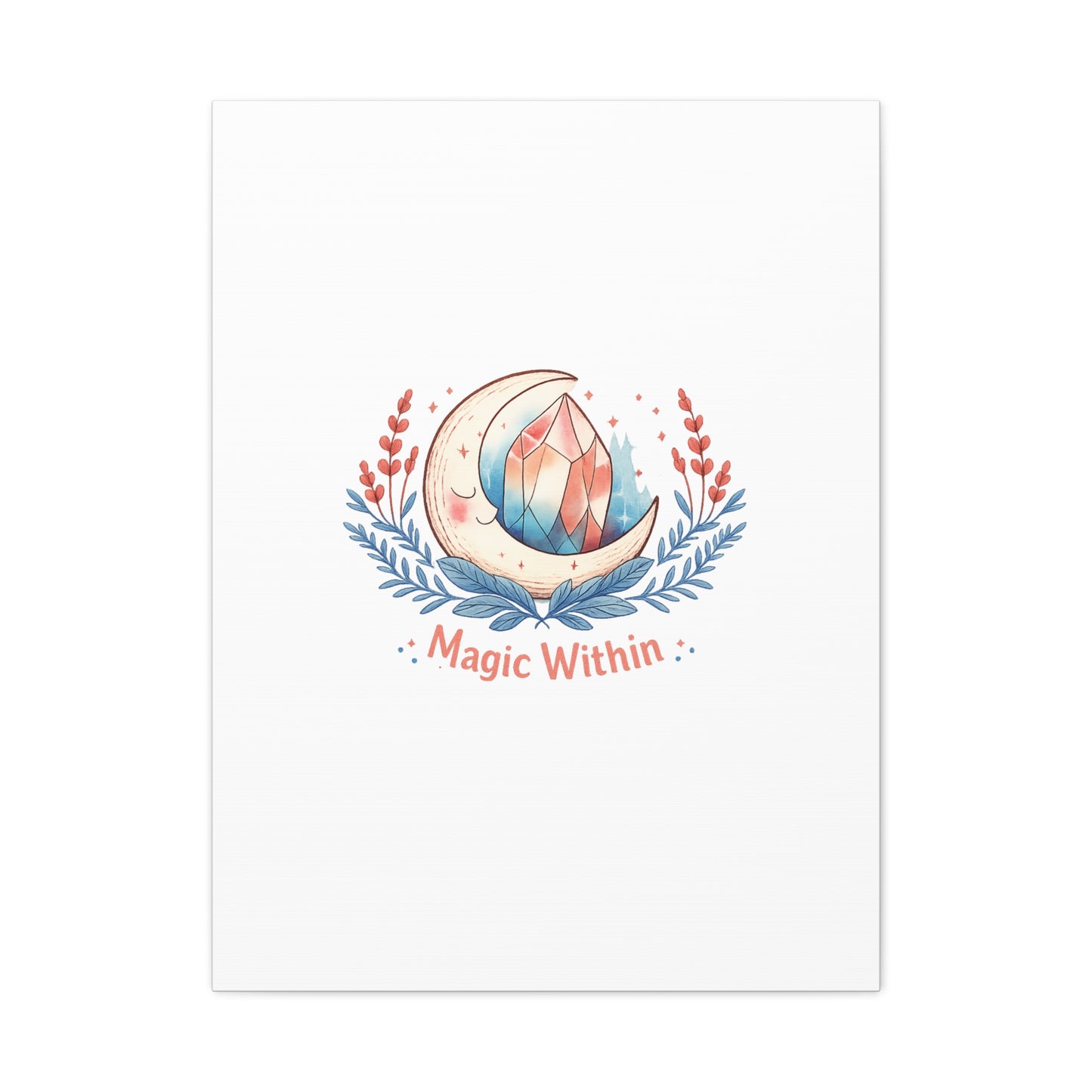Magic Within Moon Crystal Canvas | witchcore, moon phase, crystals
