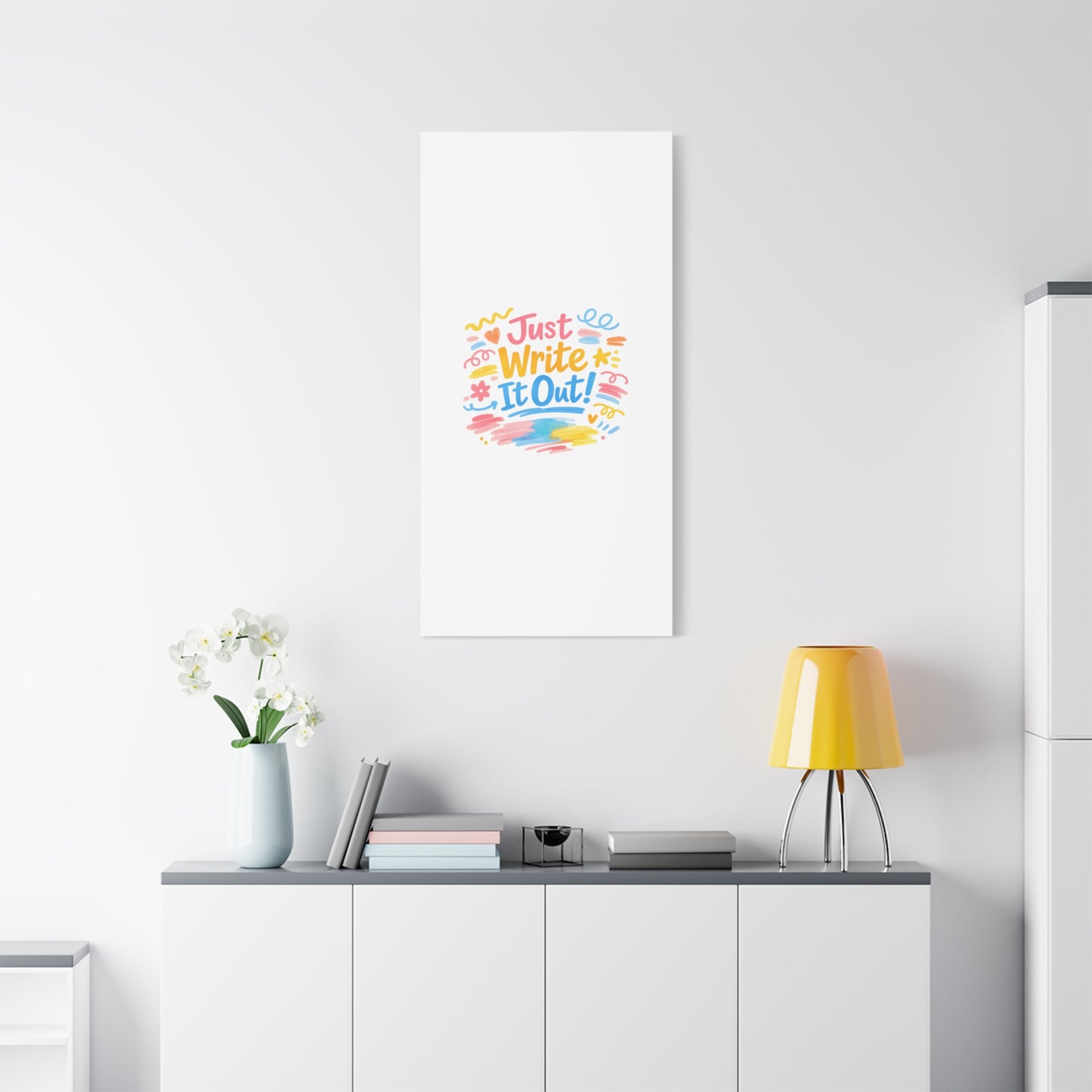 Just Write It Out! Canvas | handmade marker aesthetic, doodle art