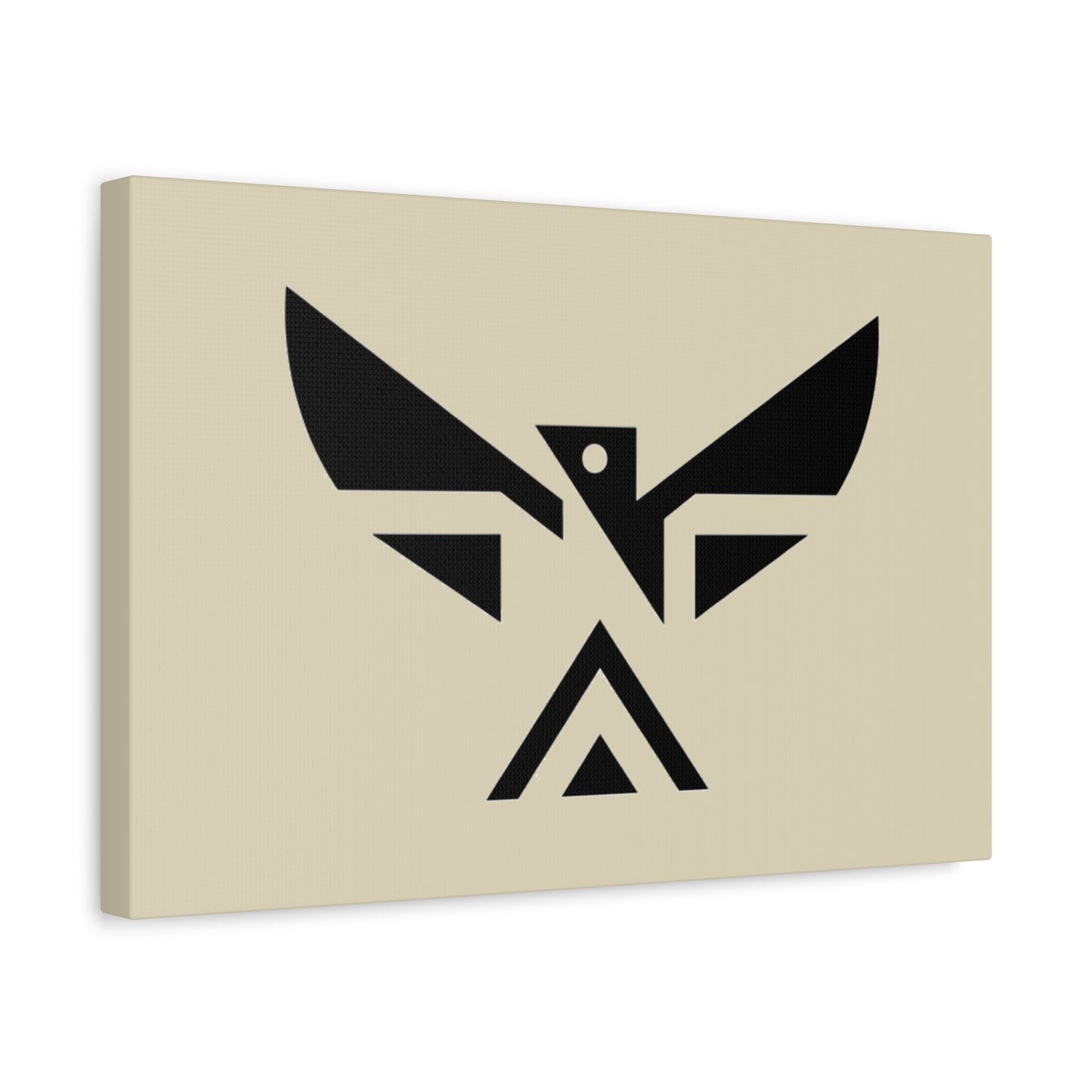 Minimalist Geometric Eagle Canvas Print — Modern Native-Inspired Wall Art