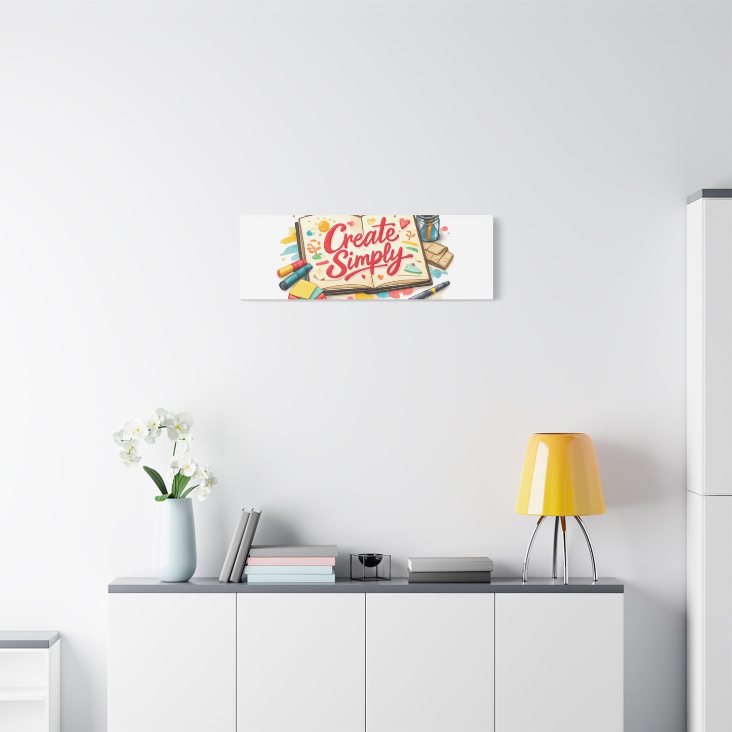 Create Simply Notebook Art Canvas | handmade marker aesthetic, hand-drawn doodle