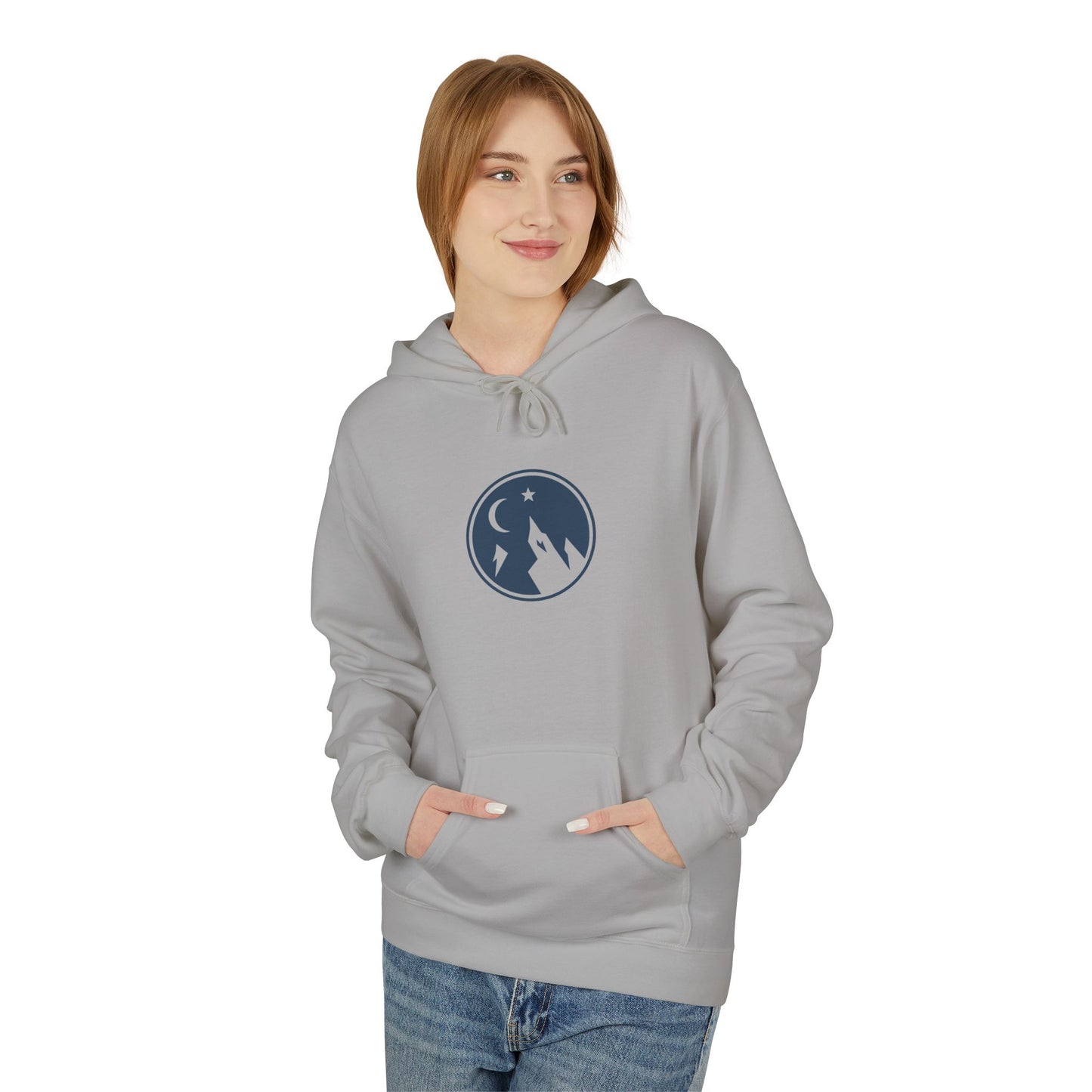 Hoodie — Minimal Mountain Moon Logo Pullover