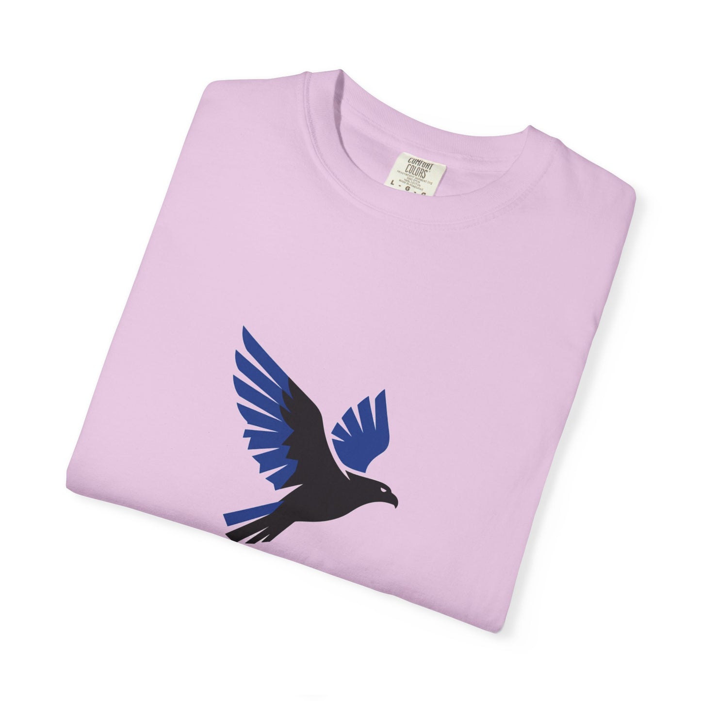 Blue Raven Graphic T-Shirt — Minimal Flying Bird Tee