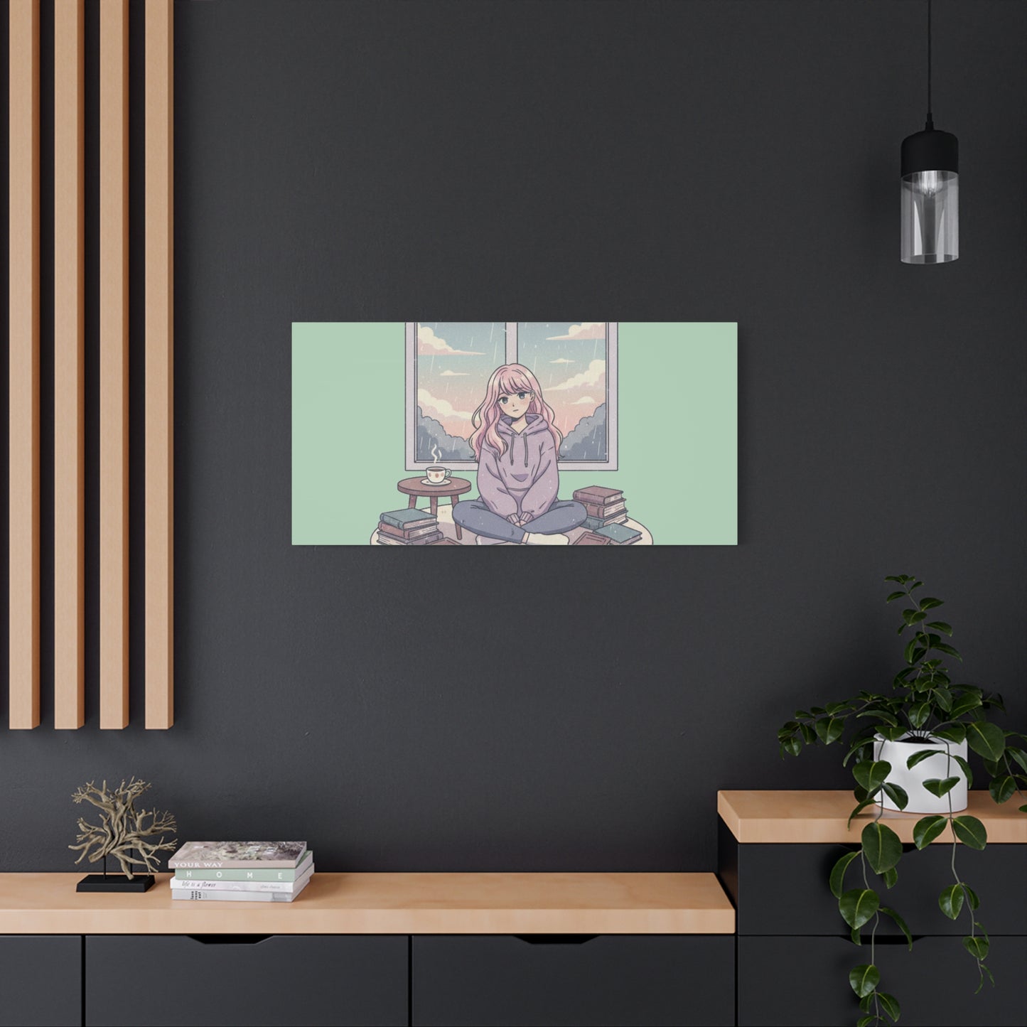 Cozy Girl Reading Wall Art — Matte Stretched Canvas