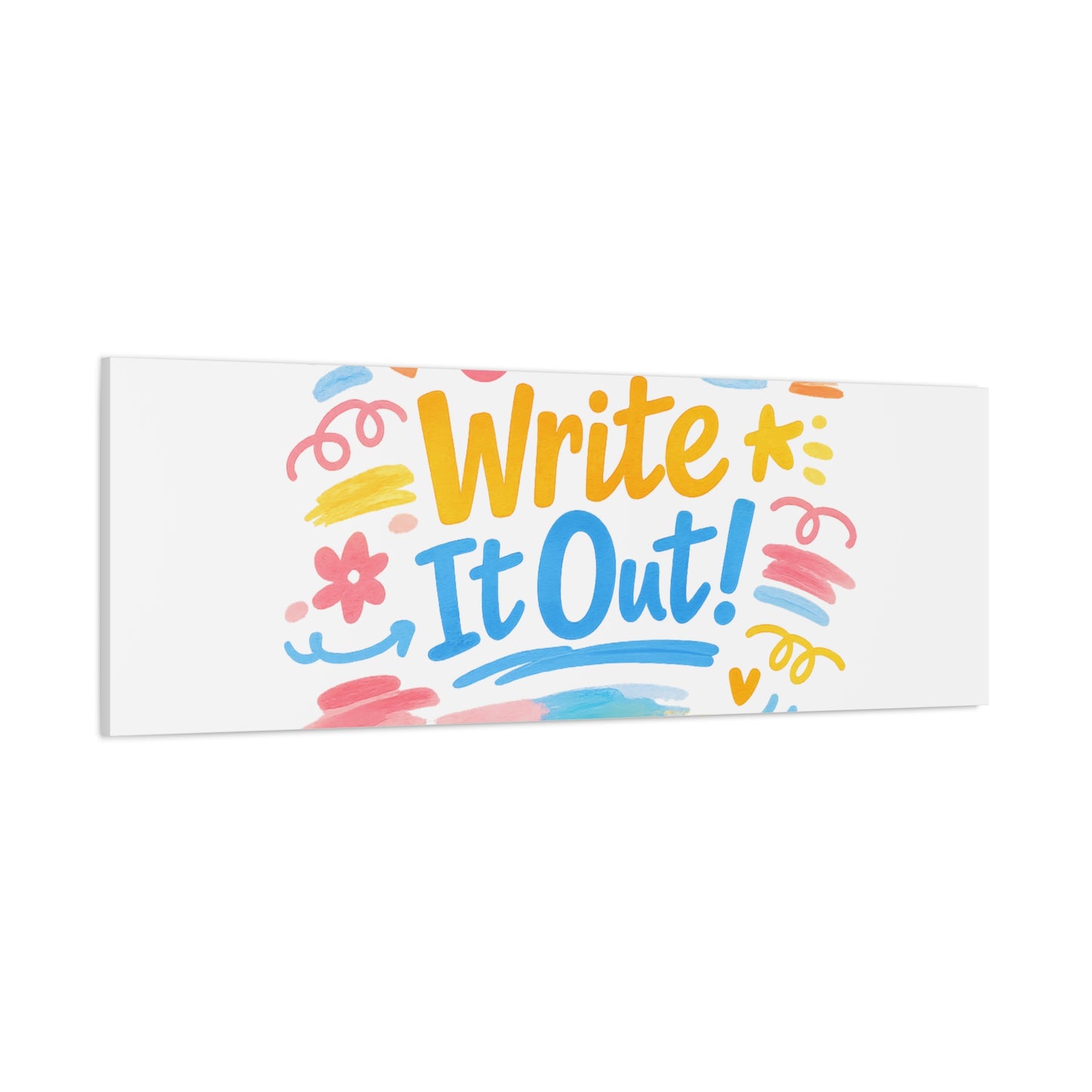 Just Write It Out! Canvas | handmade marker aesthetic, doodle art