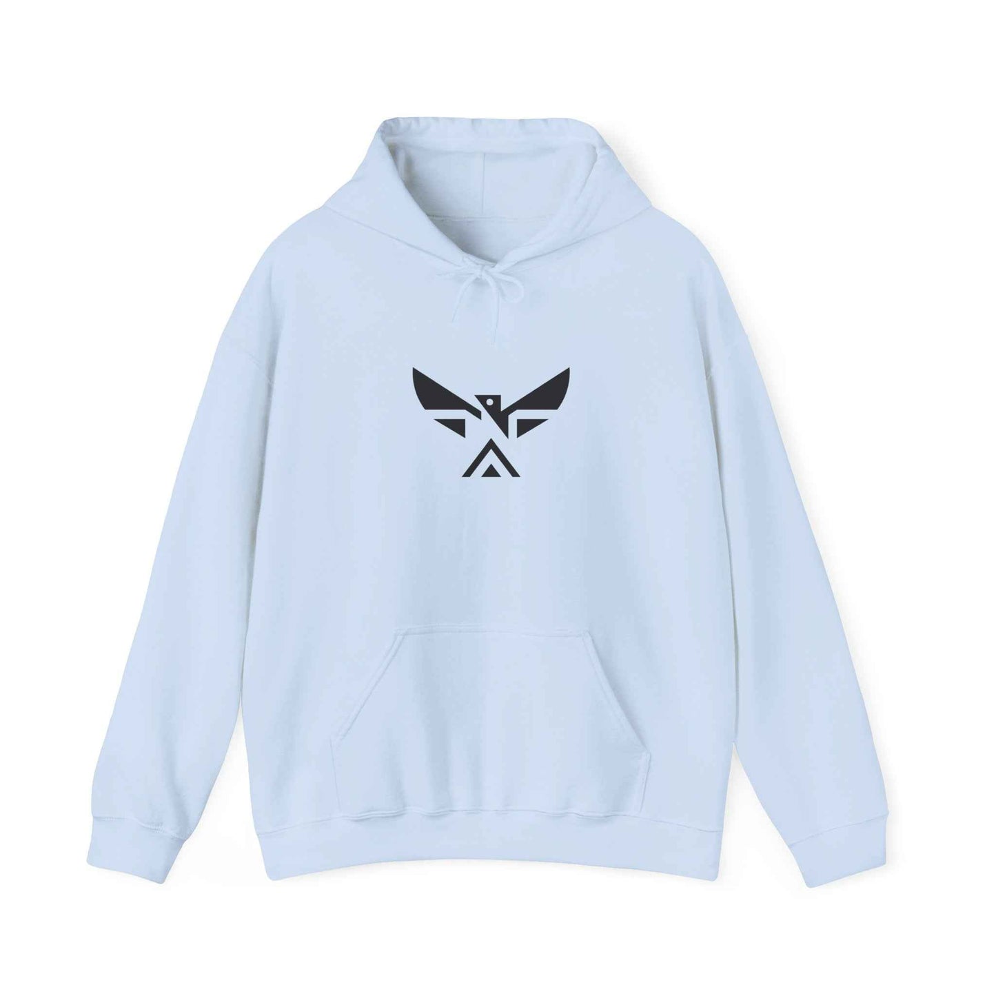 Minimal Geometric Eagle Hoodie — Modern Monochrome Logo Sweatshirt