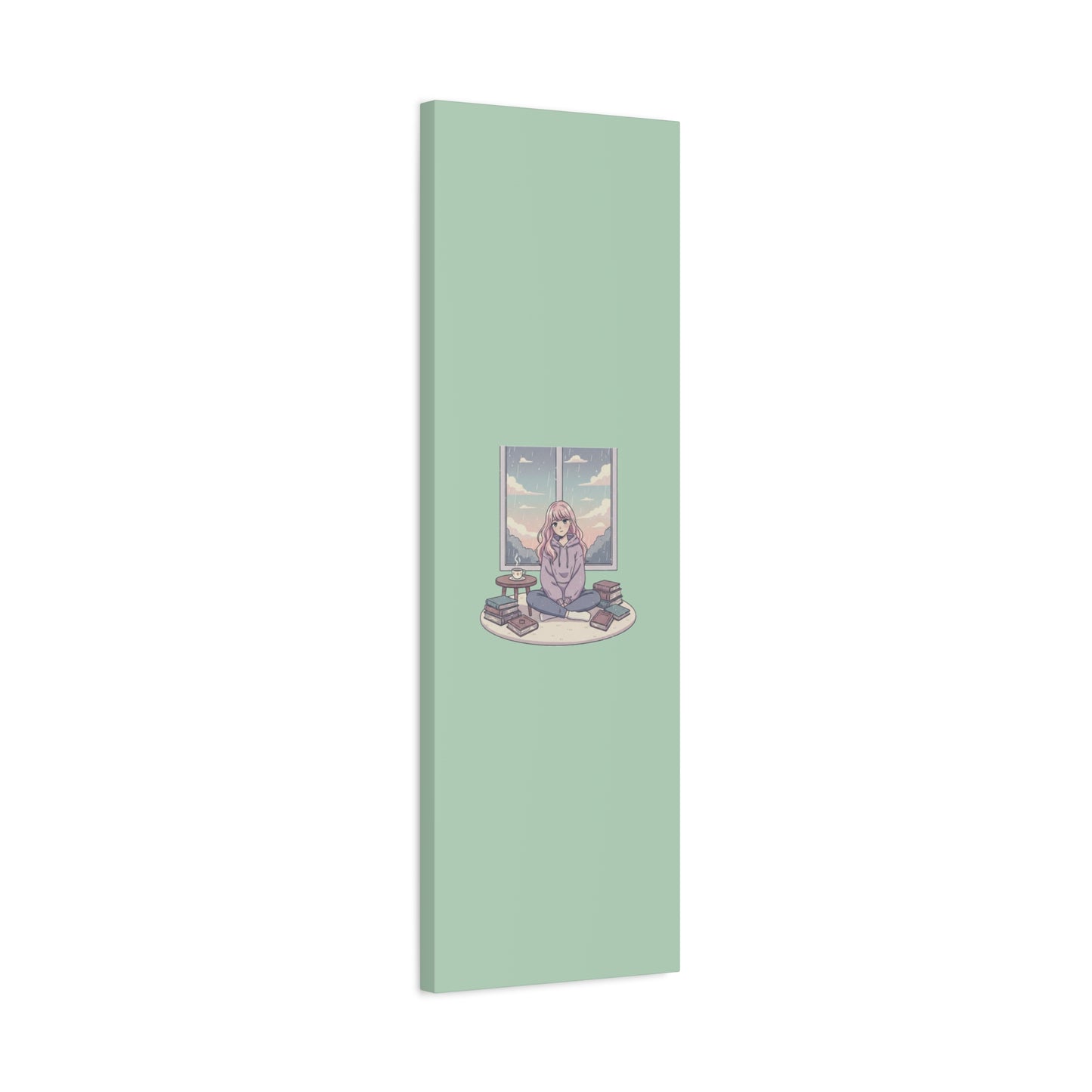 Cozy Girl Reading Wall Art — Matte Stretched Canvas