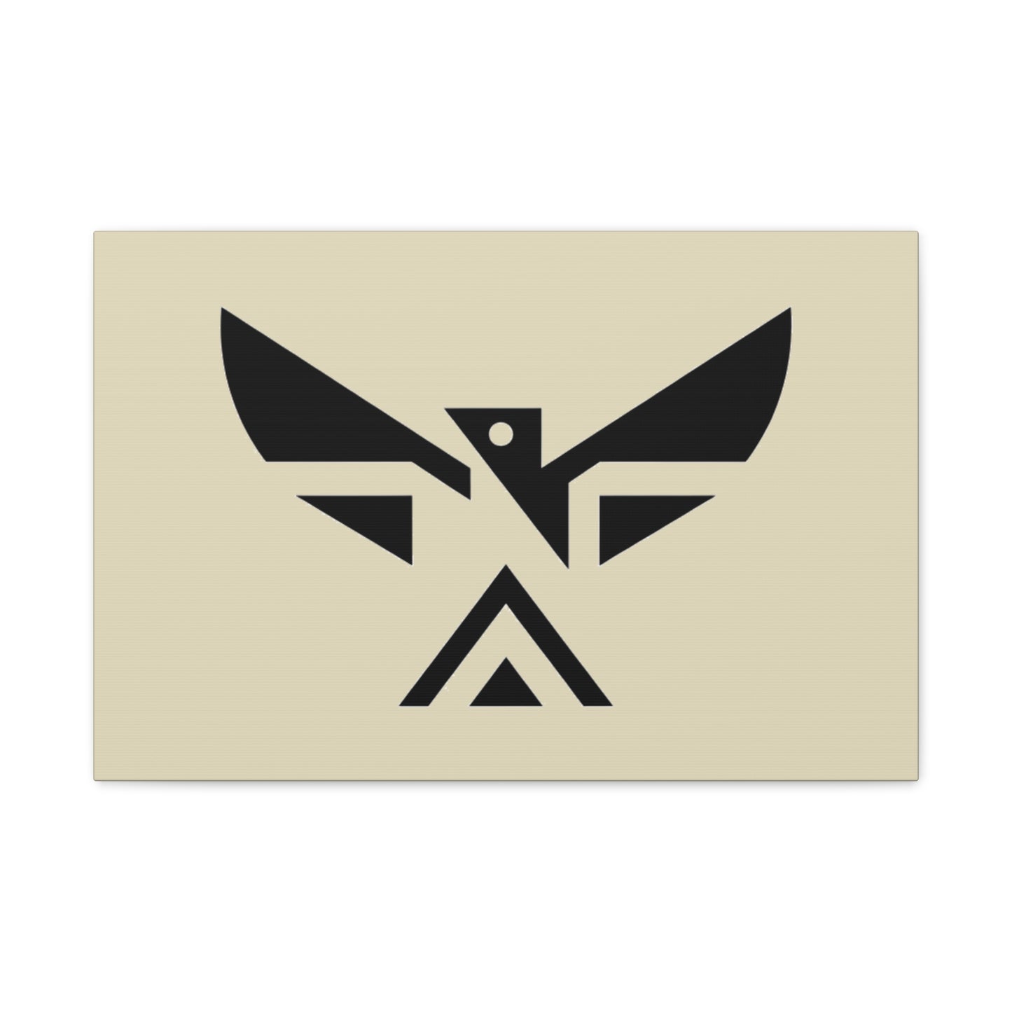 Minimalist Geometric Eagle Canvas Print — Modern Native-Inspired Wall Art