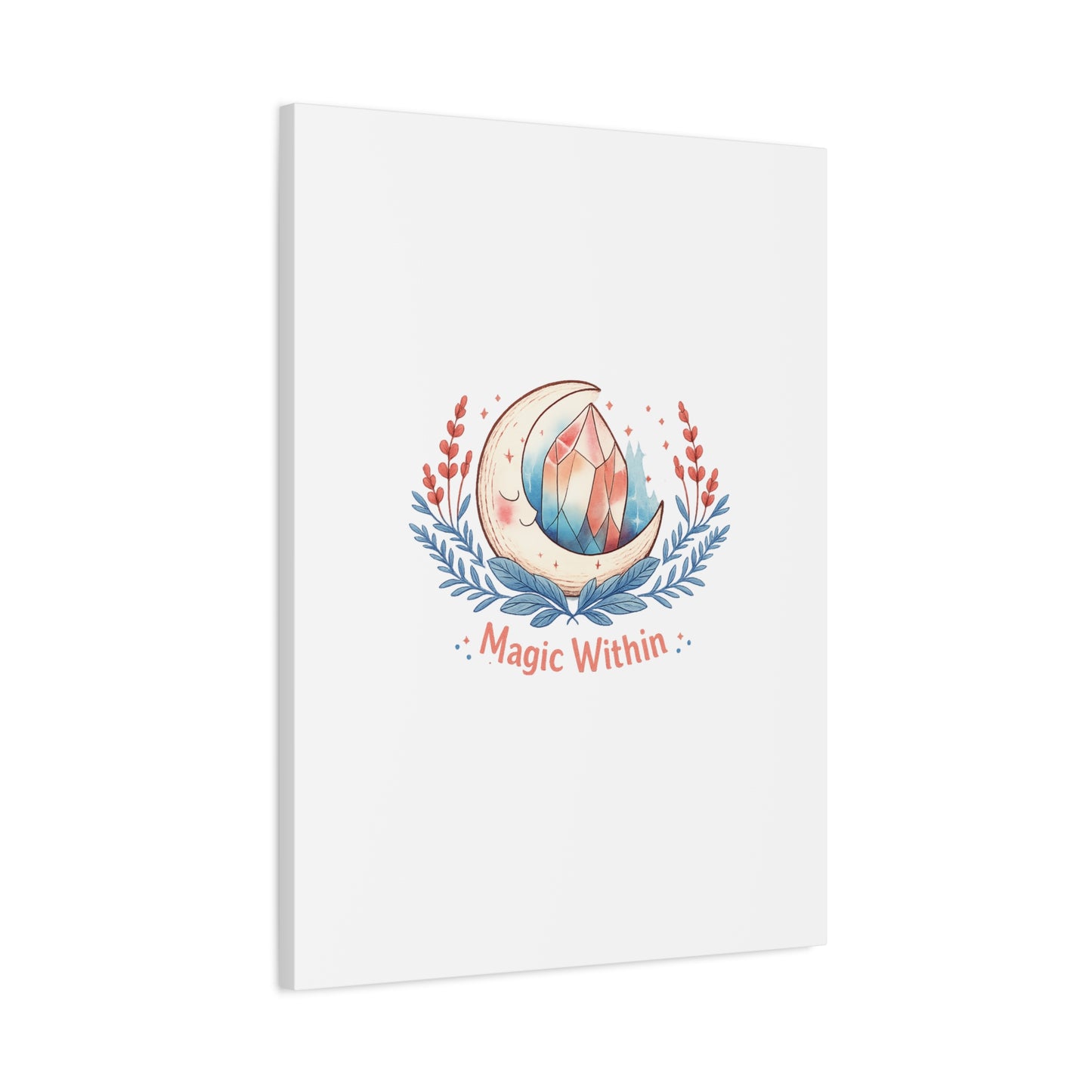 Magic Within Moon Crystal Canvas | witchcore, moon phase, crystals