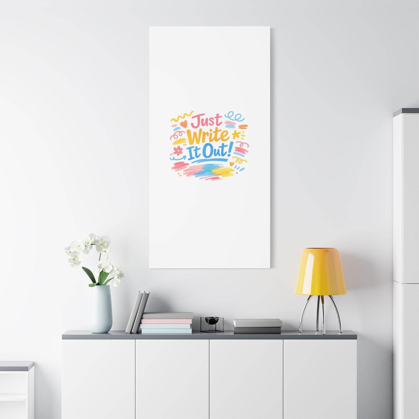 Just Write It Out! Canvas | handmade marker aesthetic, doodle art