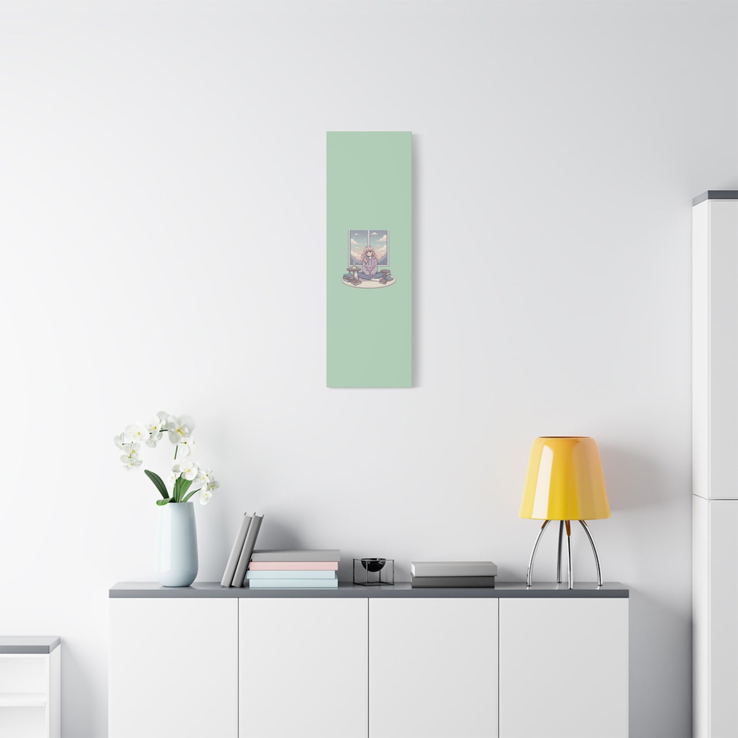 Cozy Girl Reading Wall Art — Matte Stretched Canvas