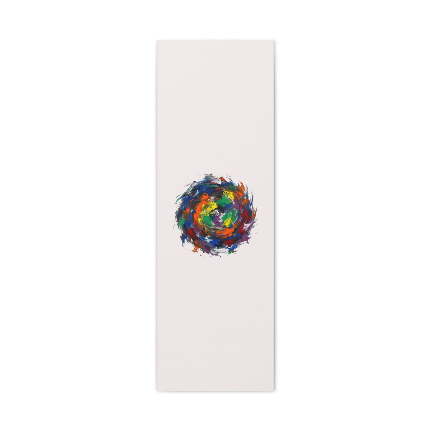 Abstract Color Swirl Canvas - Vibrant Circular Brushstroke Wall Art (Matte Stretched)