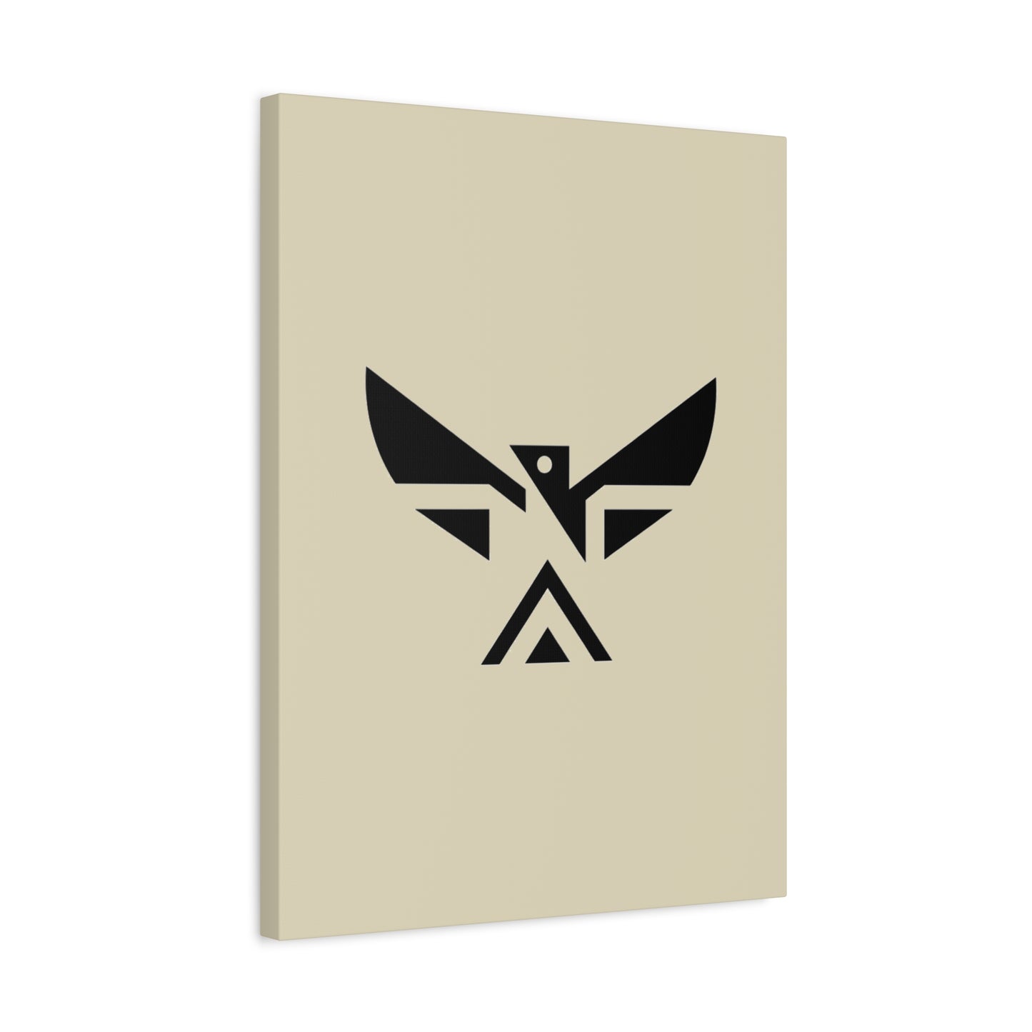 Minimalist Geometric Eagle Canvas Print — Modern Native-Inspired Wall Art