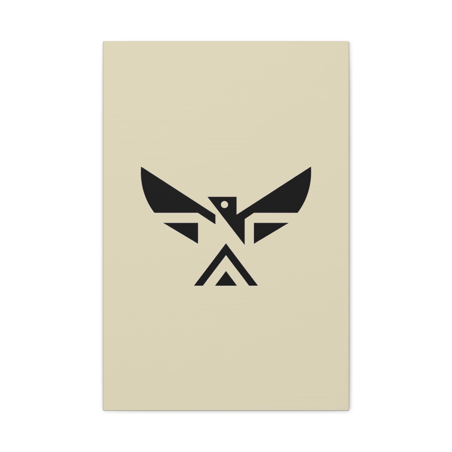 Minimalist Geometric Eagle Canvas Print — Modern Native-Inspired Wall Art