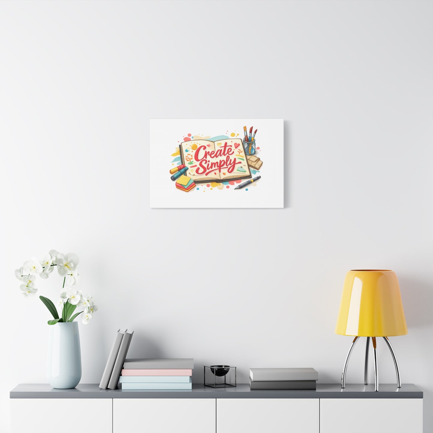 Create Simply Notebook Art Canvas | handmade marker aesthetic, hand-drawn doodle