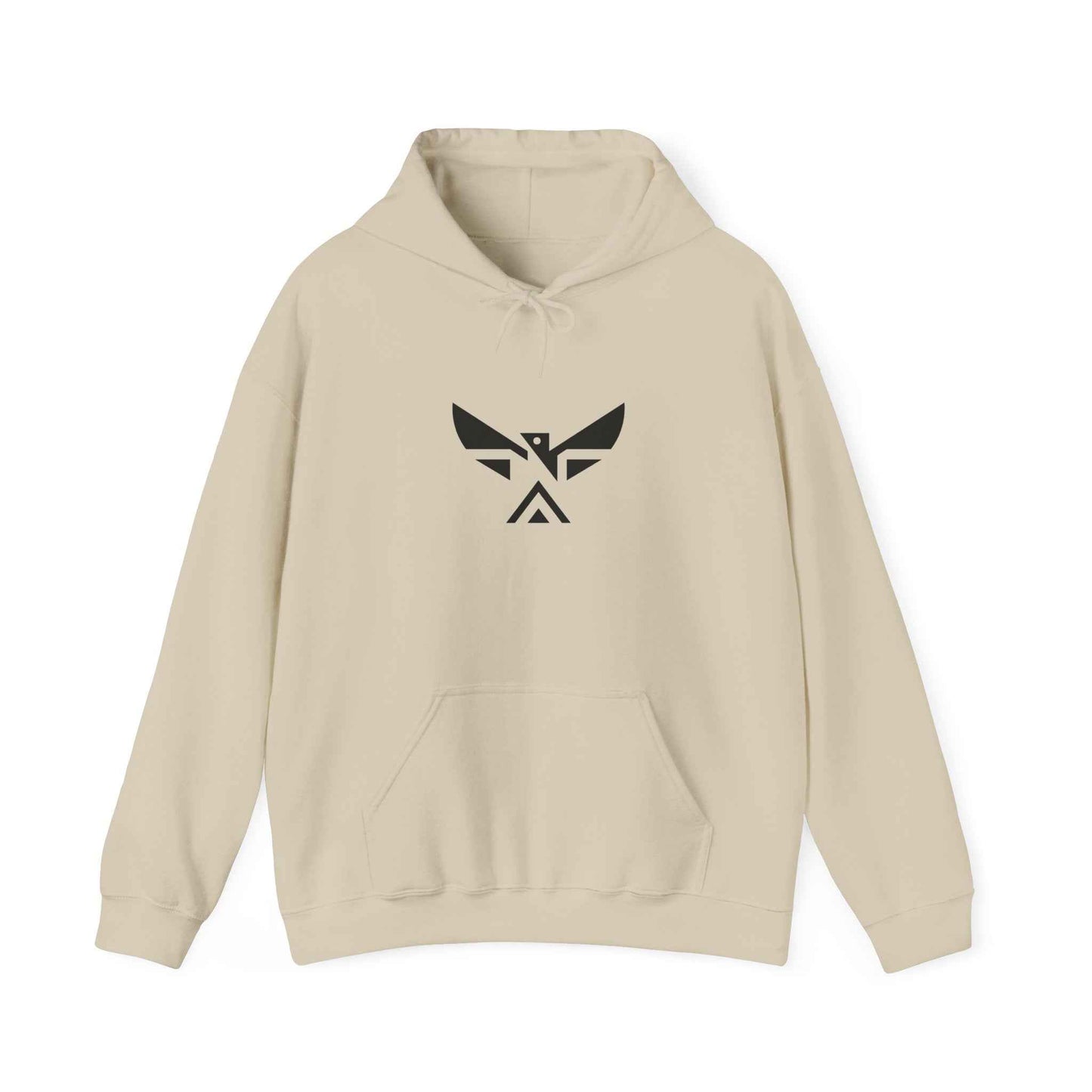 Minimal Geometric Eagle Hoodie — Modern Monochrome Logo Sweatshirt