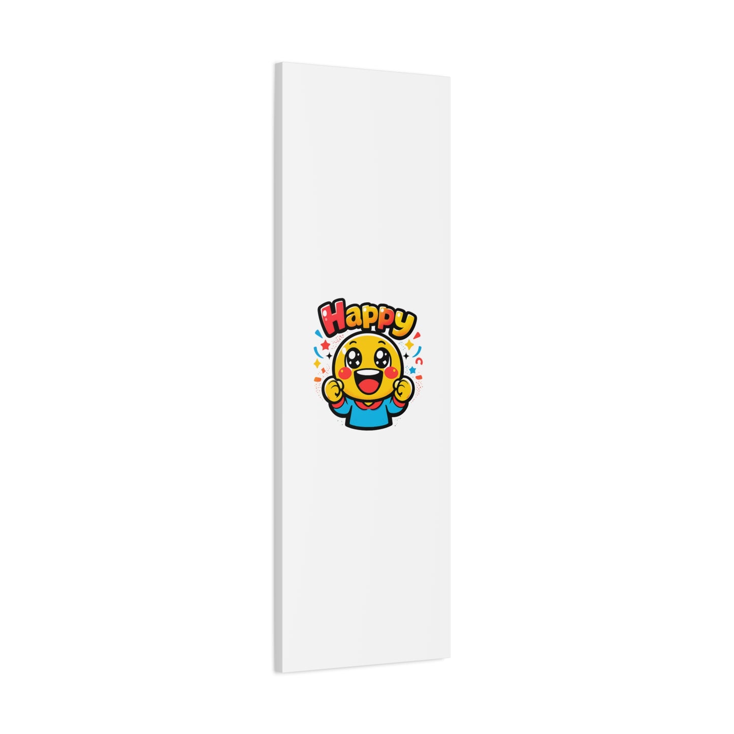 Happy Emoji Cartoon Canvas | Bold Cartoon, Thick Outline, Kawaii Minimal