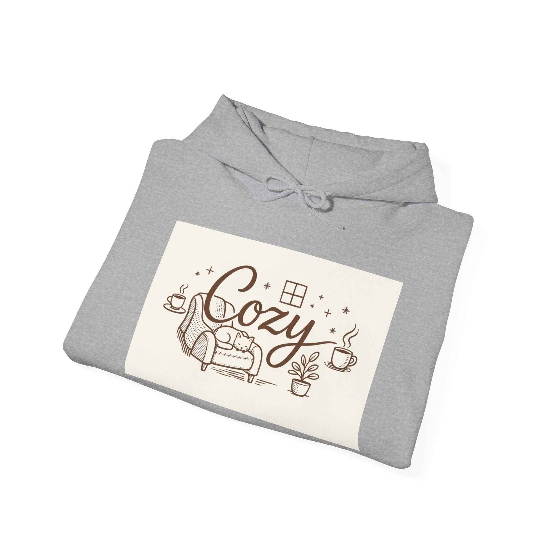 Cozy Home Hoodie — 'Cozy' Armchair & Hot Cocoa Comfort Pullover