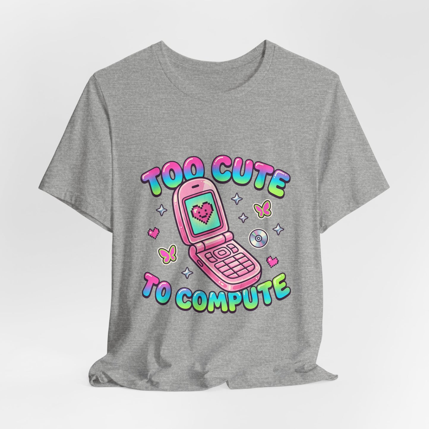 Too Cute To Compute Tee | Y2K shirt, retro internet graphic