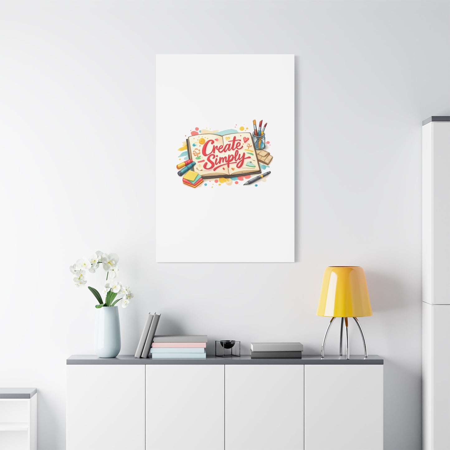 Create Simply Notebook Art Canvas | handmade marker aesthetic, hand-drawn doodle