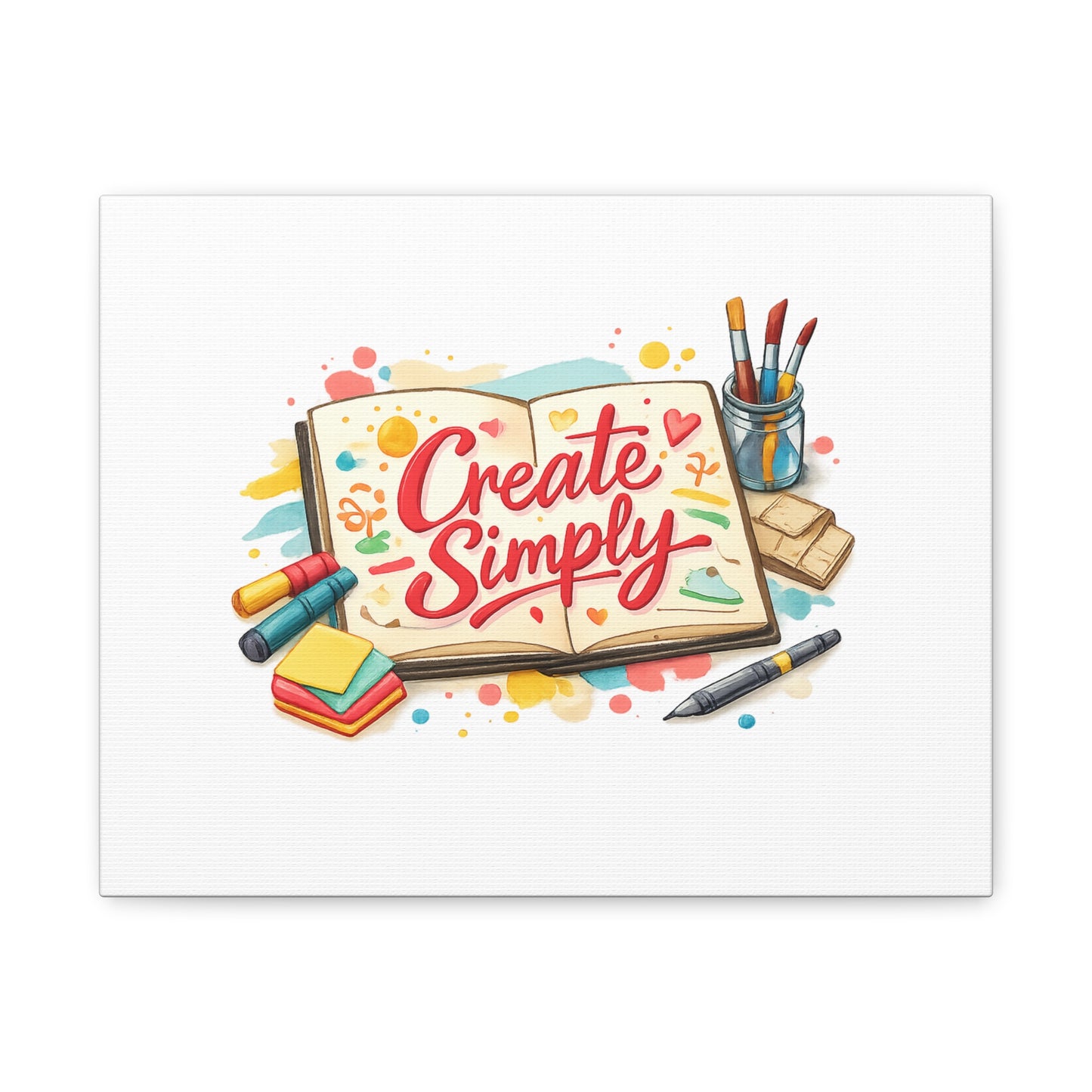 Create Simply Notebook Art Canvas | handmade marker aesthetic, hand-drawn doodle