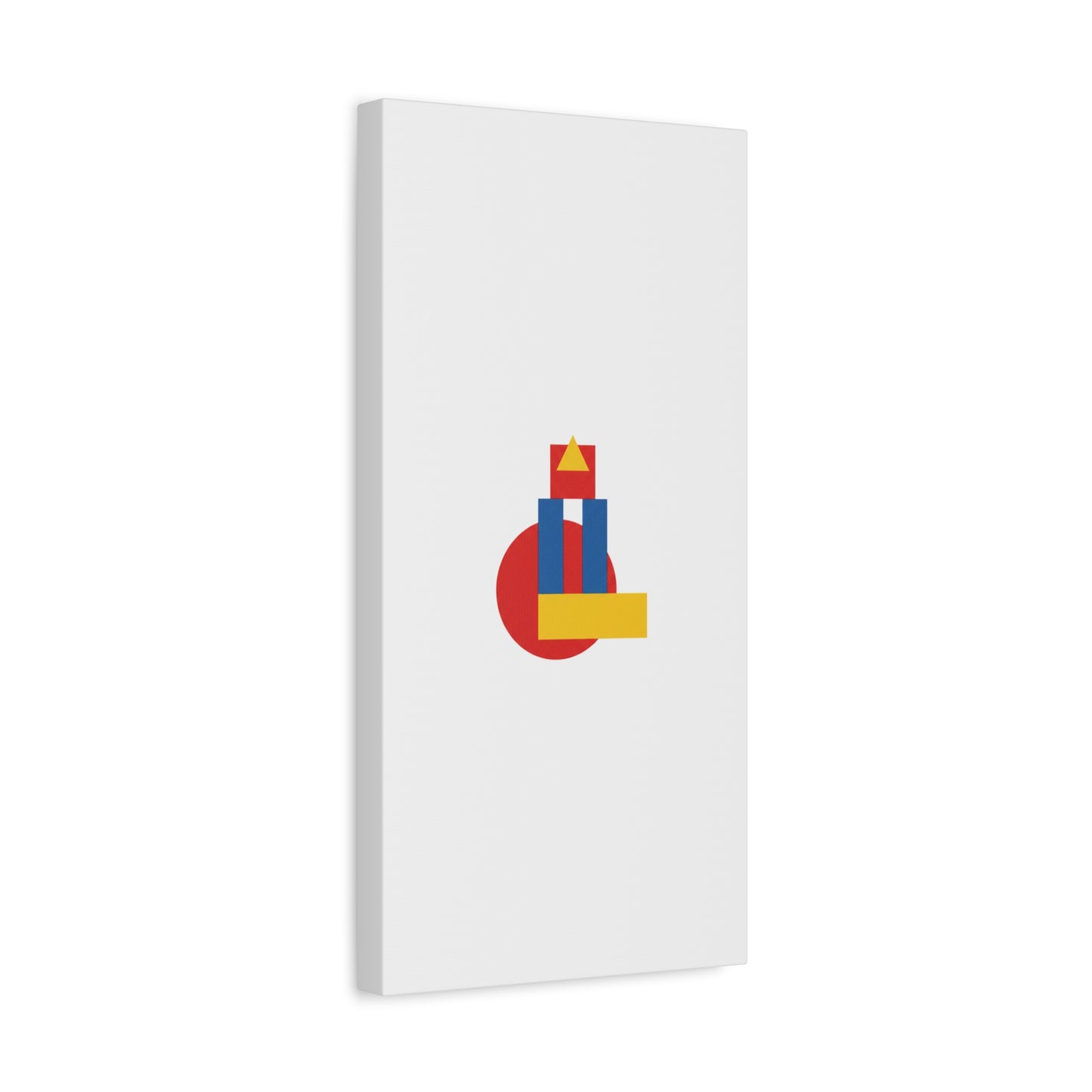 Abstract Geometric Shape Canvas Print — Minimalist Primary Color Wall Art