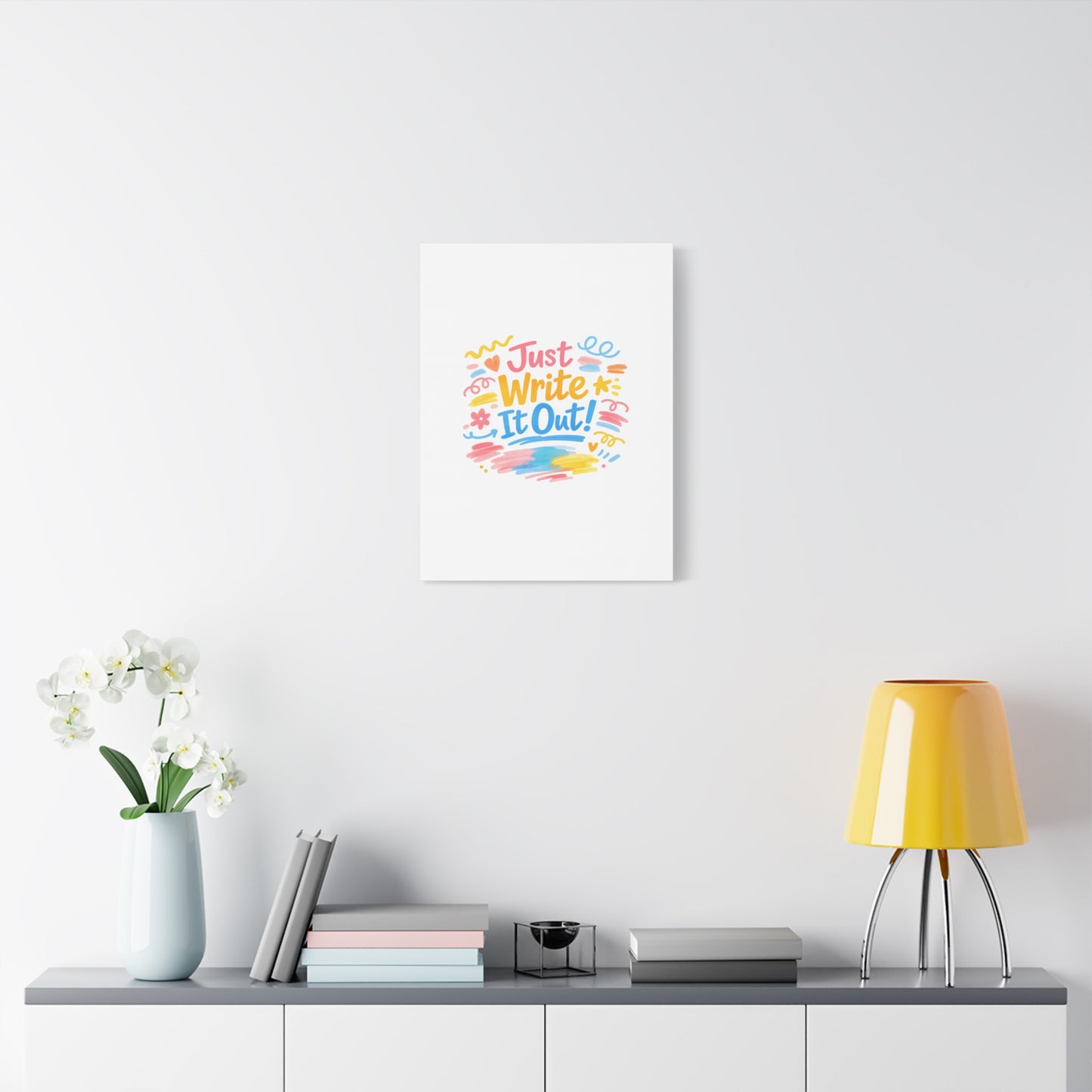 Just Write It Out! Canvas | handmade marker aesthetic, doodle art