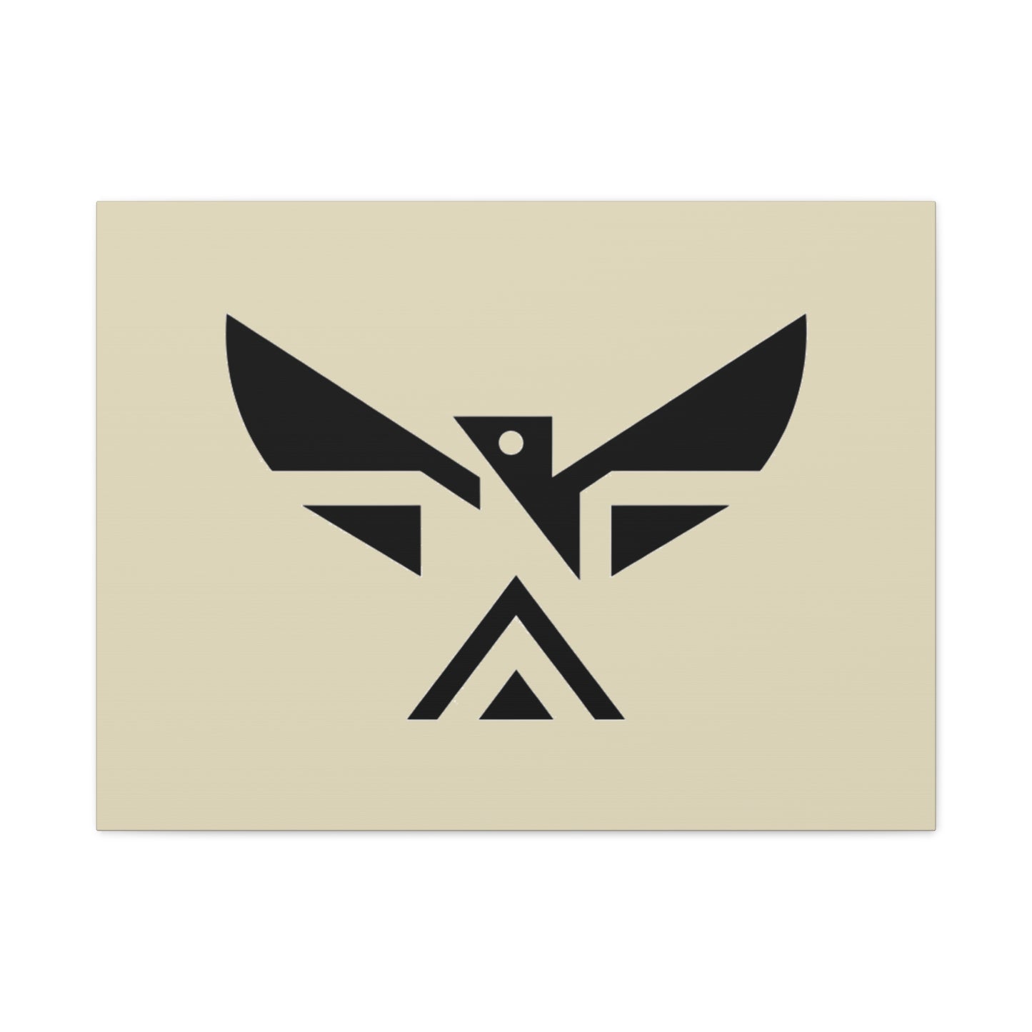 Minimalist Geometric Eagle Canvas Print — Modern Native-Inspired Wall Art