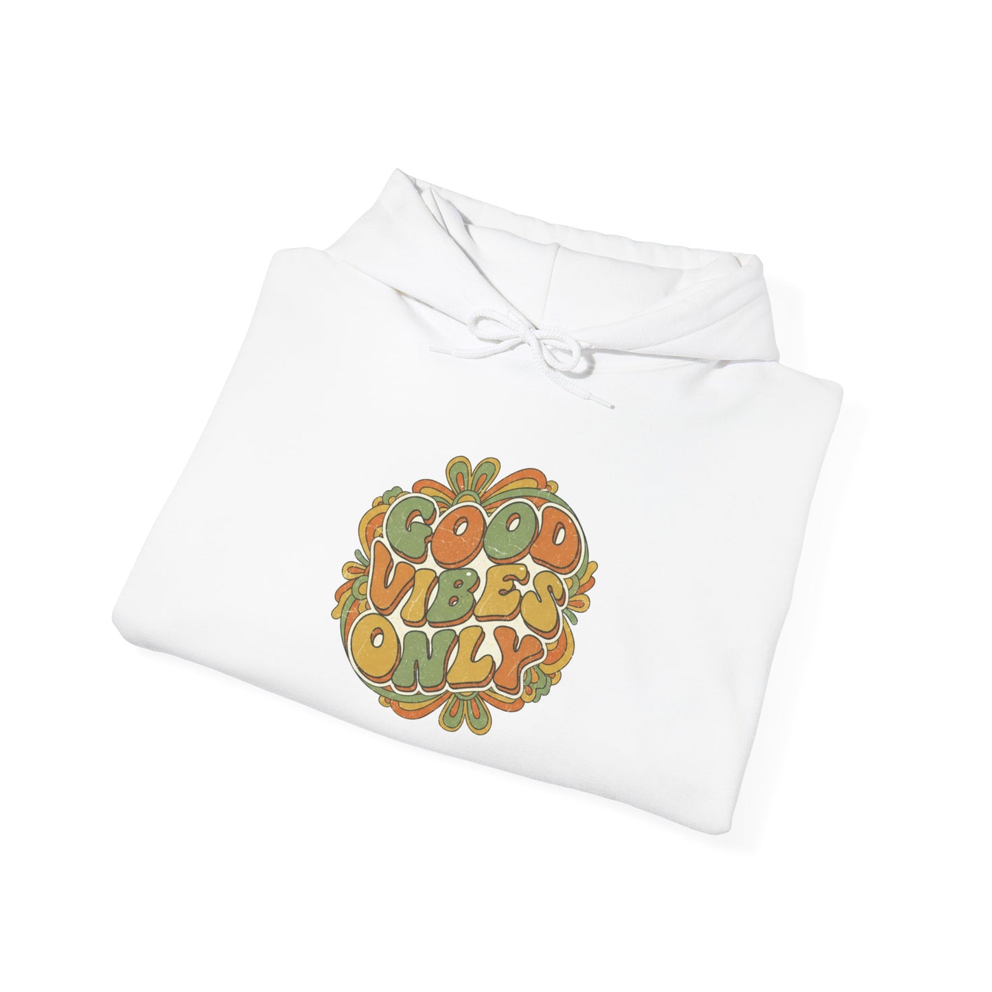 Good Vibes Only Hoodie — Retro Floral 'Good Vibes Only' Graphic Sweatshirt